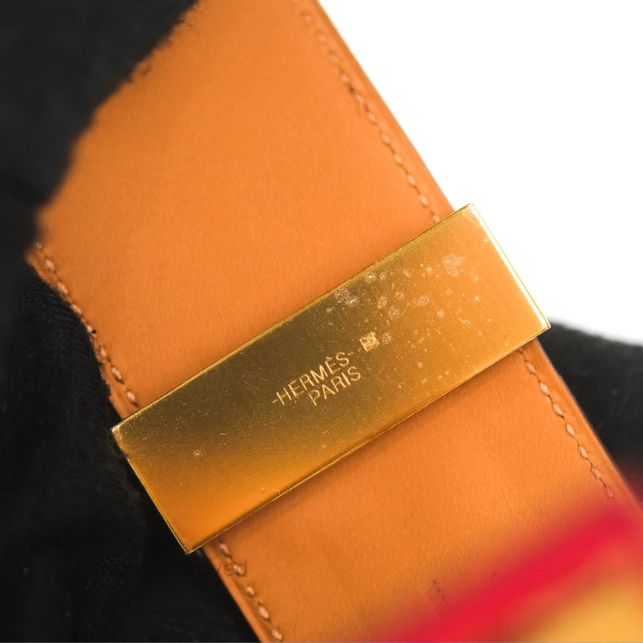 Hermes Collier De Chien 24 Bracelet Red Epsom Gold Hardware