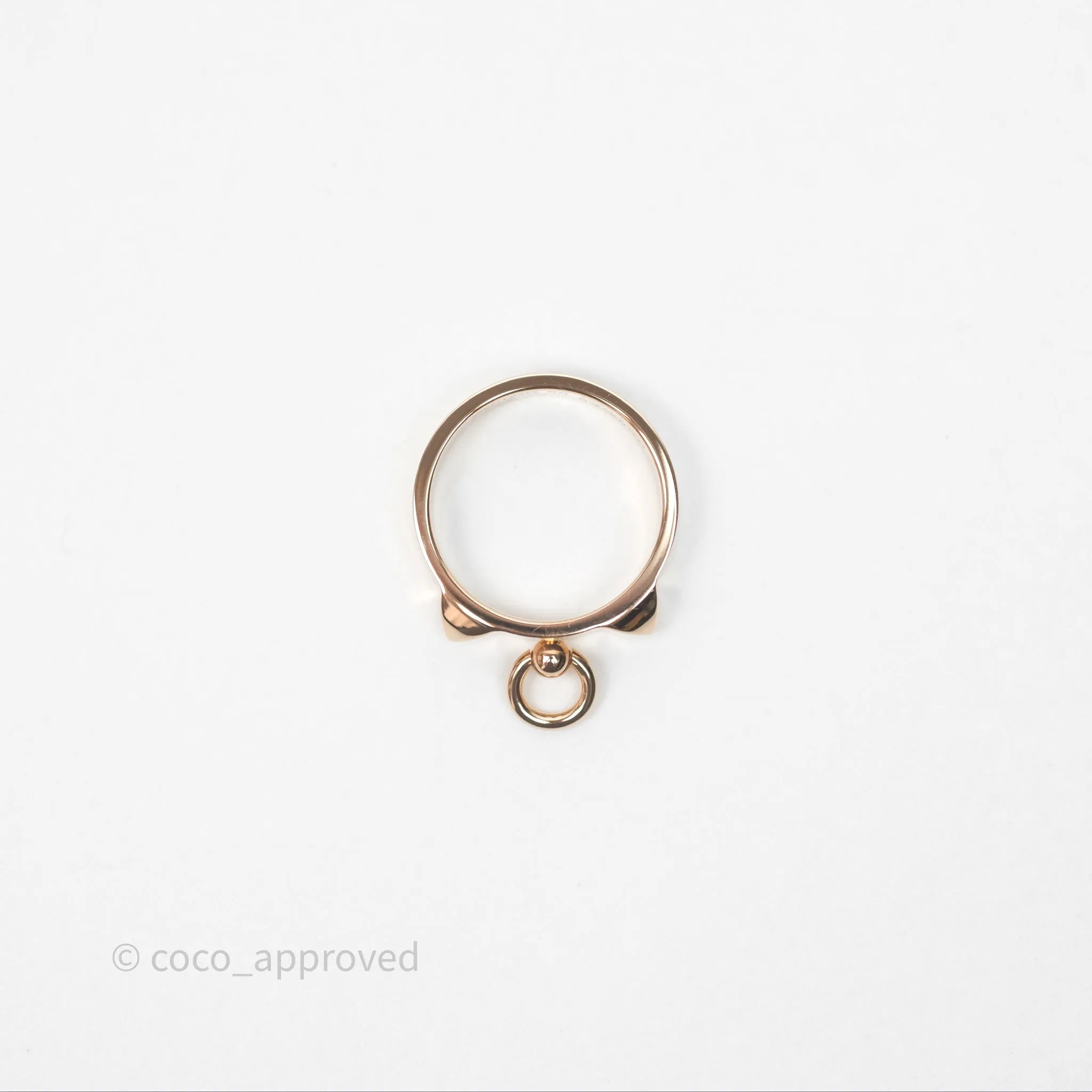 Hermes Collier de Chien Ring PM Rose Gold Size 52