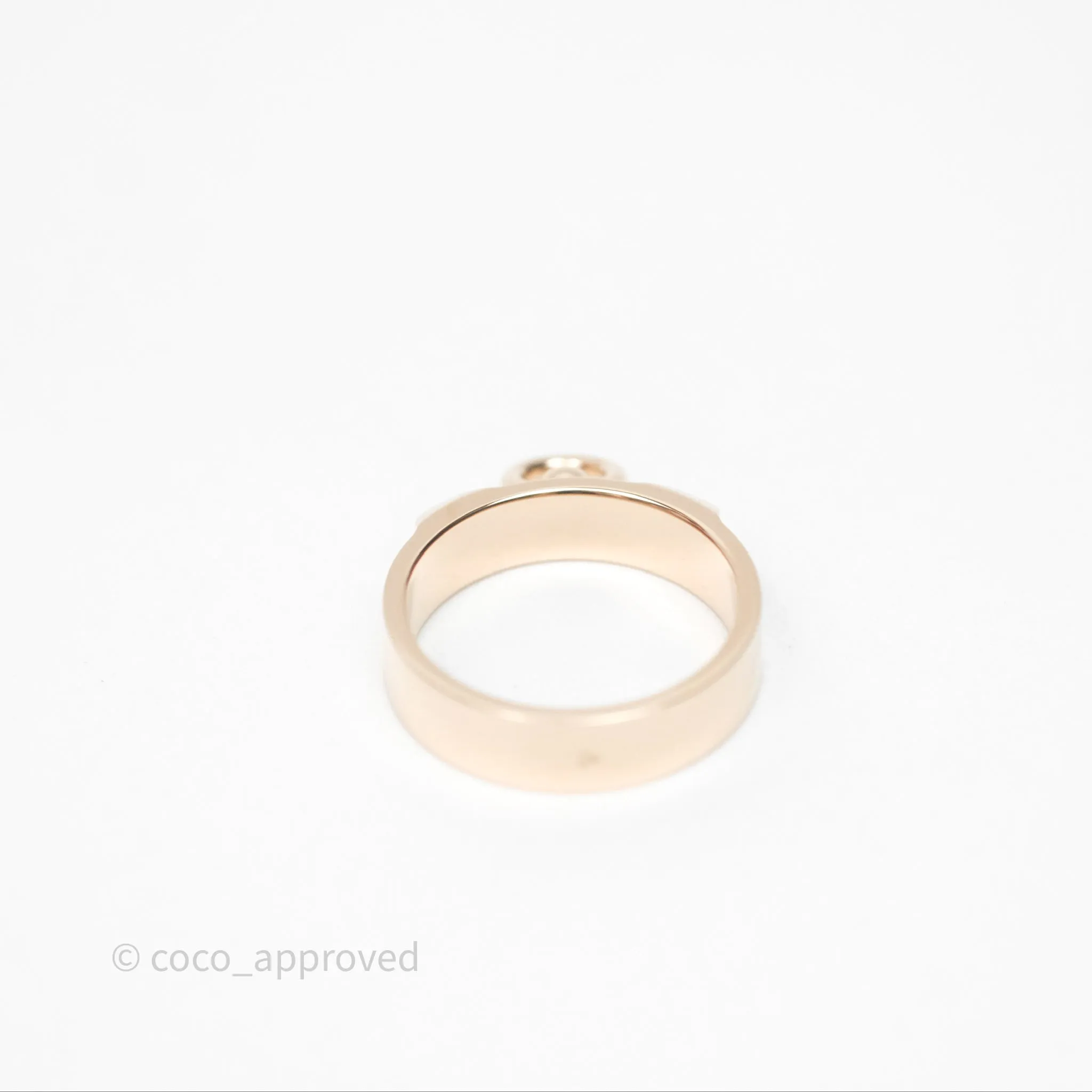 Hermes Collier de Chien Ring PM Rose Gold Size 52