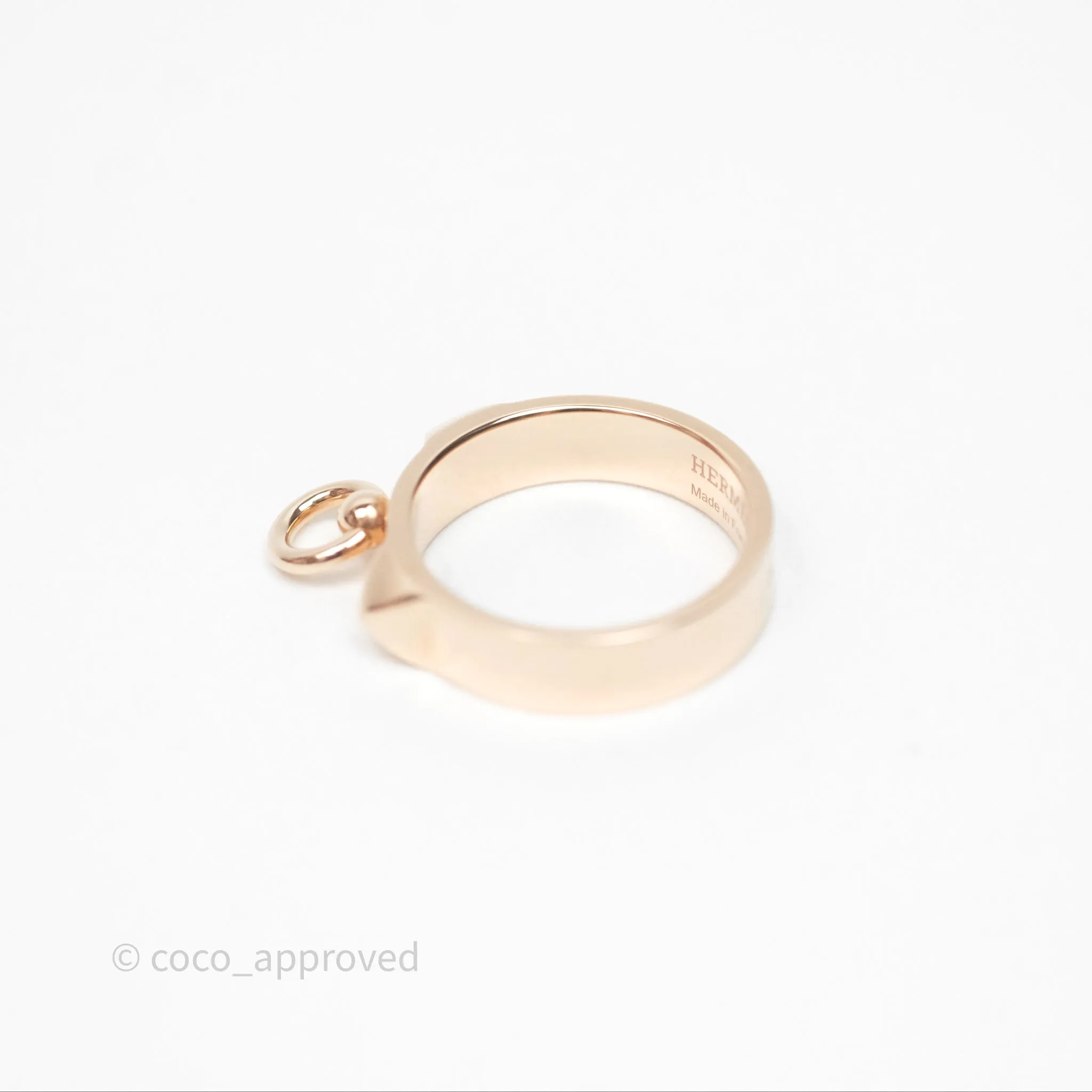 Hermes Collier de Chien Ring PM Rose Gold Size 52