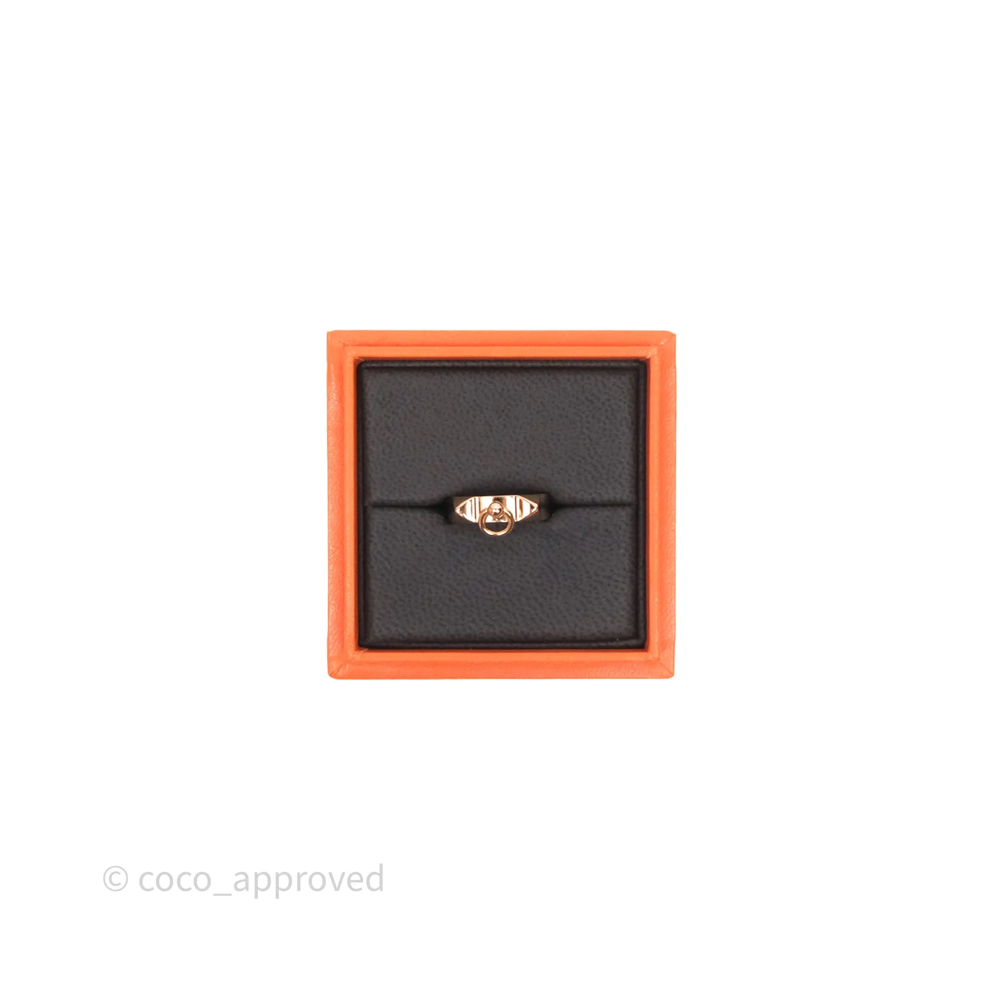 Hermes Collier de Chien Ring PM Rose Gold Size 52