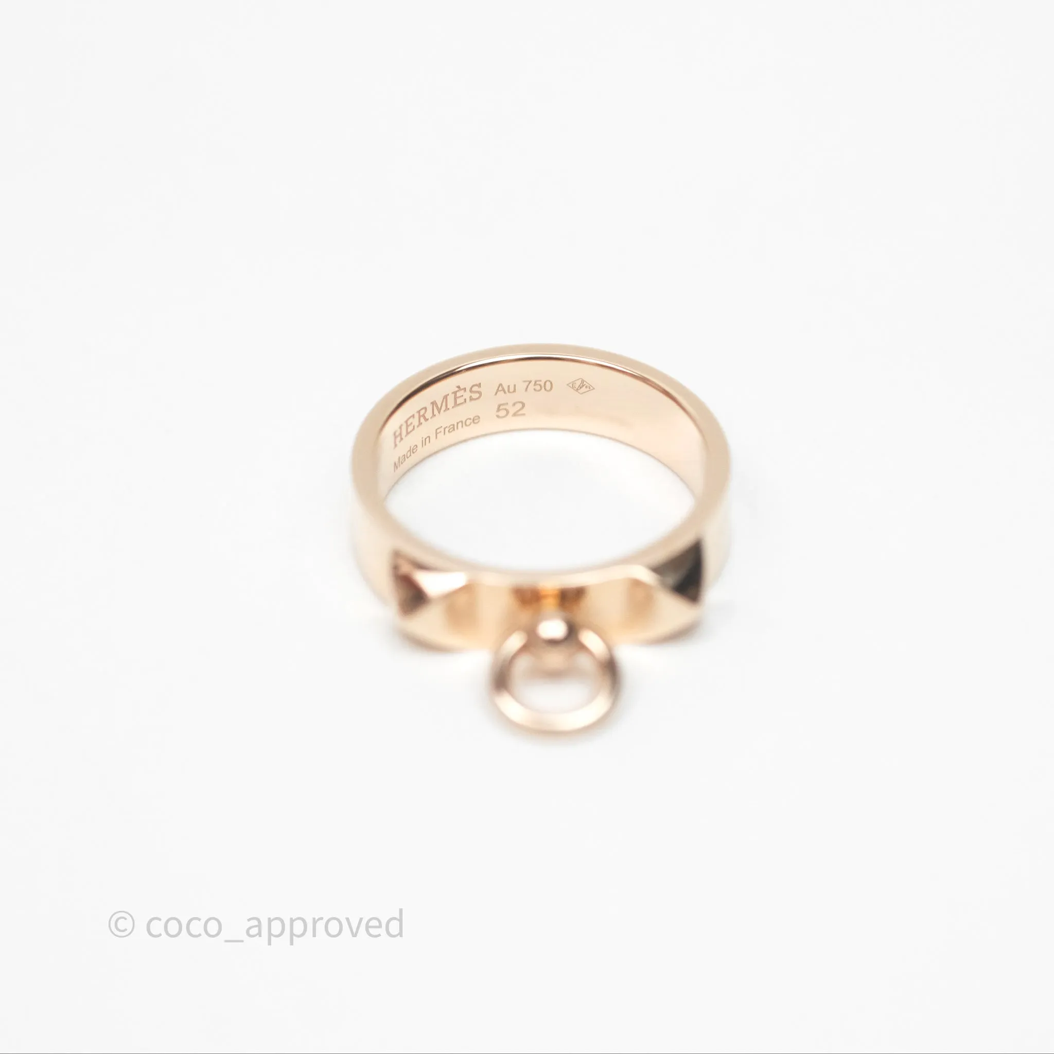 Hermes Collier de Chien Ring PM Rose Gold Size 52