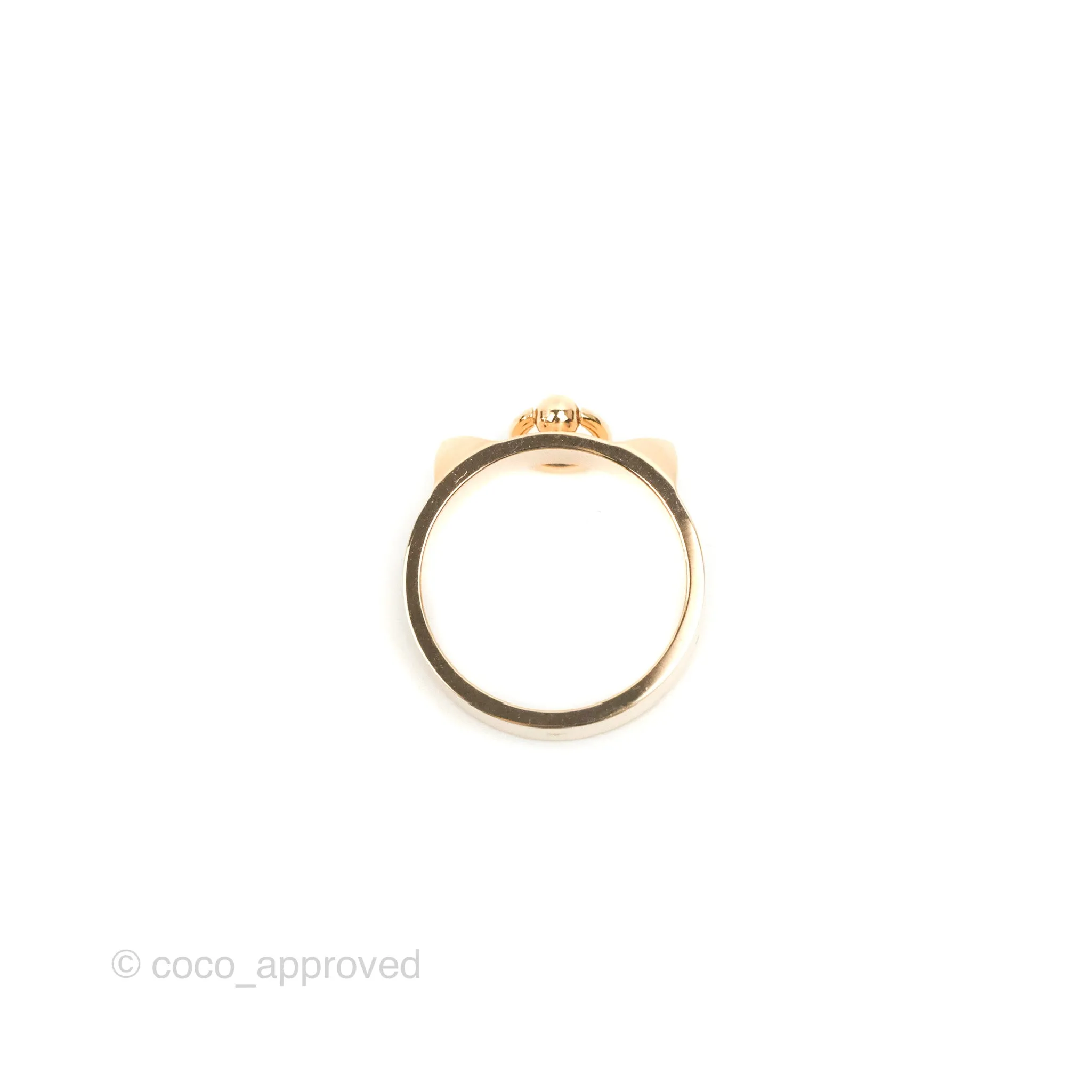 Hermes Collier de Chien Ring Small Model Rose Gold Size 53
