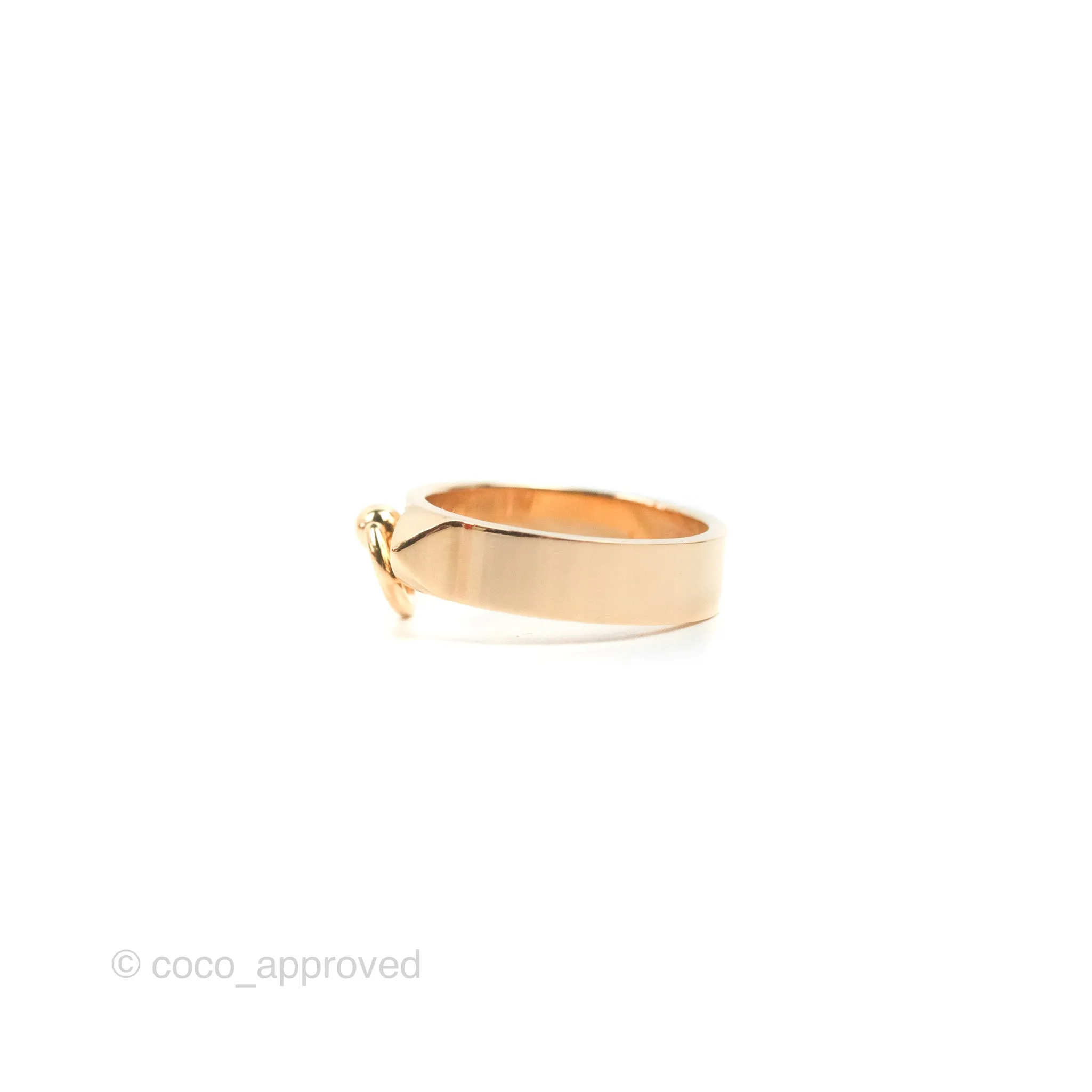 Hermes Collier de Chien Ring Small Model Rose Gold Size 53