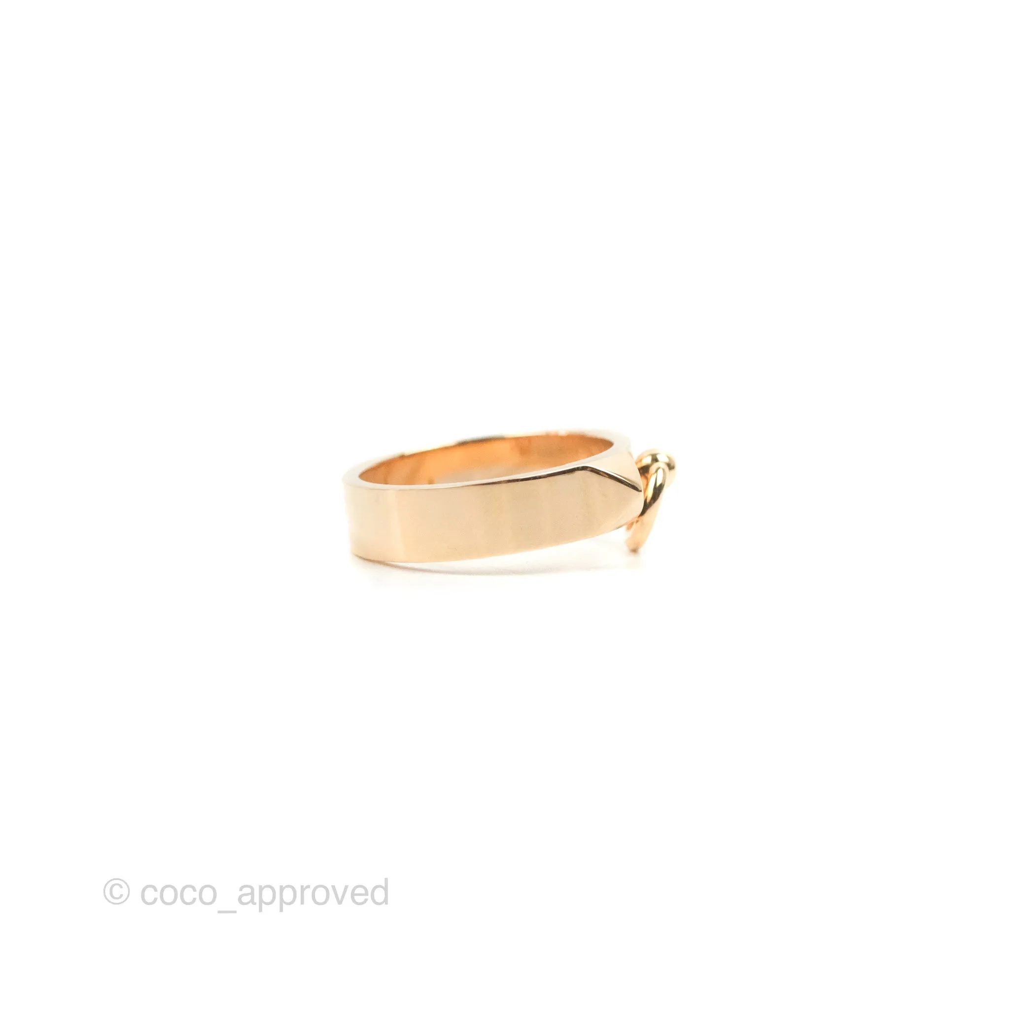 Hermes Collier de Chien Ring Small Model Rose Gold Size 53