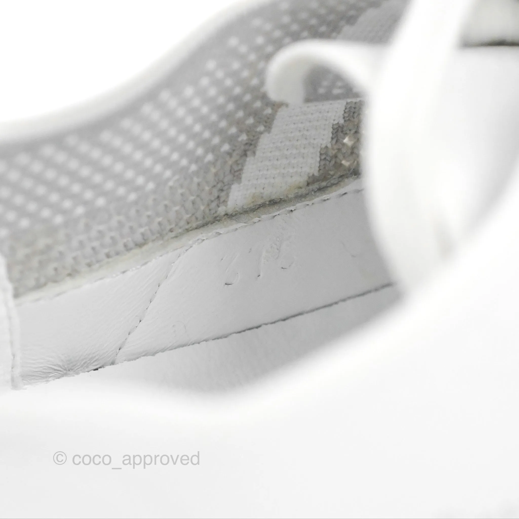 Hermes Deep Sneaker Knit & Calfskin White
