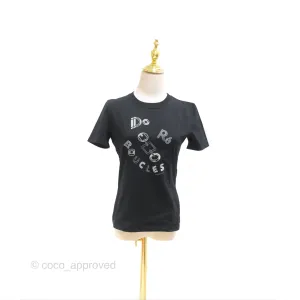 Hermes Do Re Boucles Micro T-shirt Cotton Black Size 36