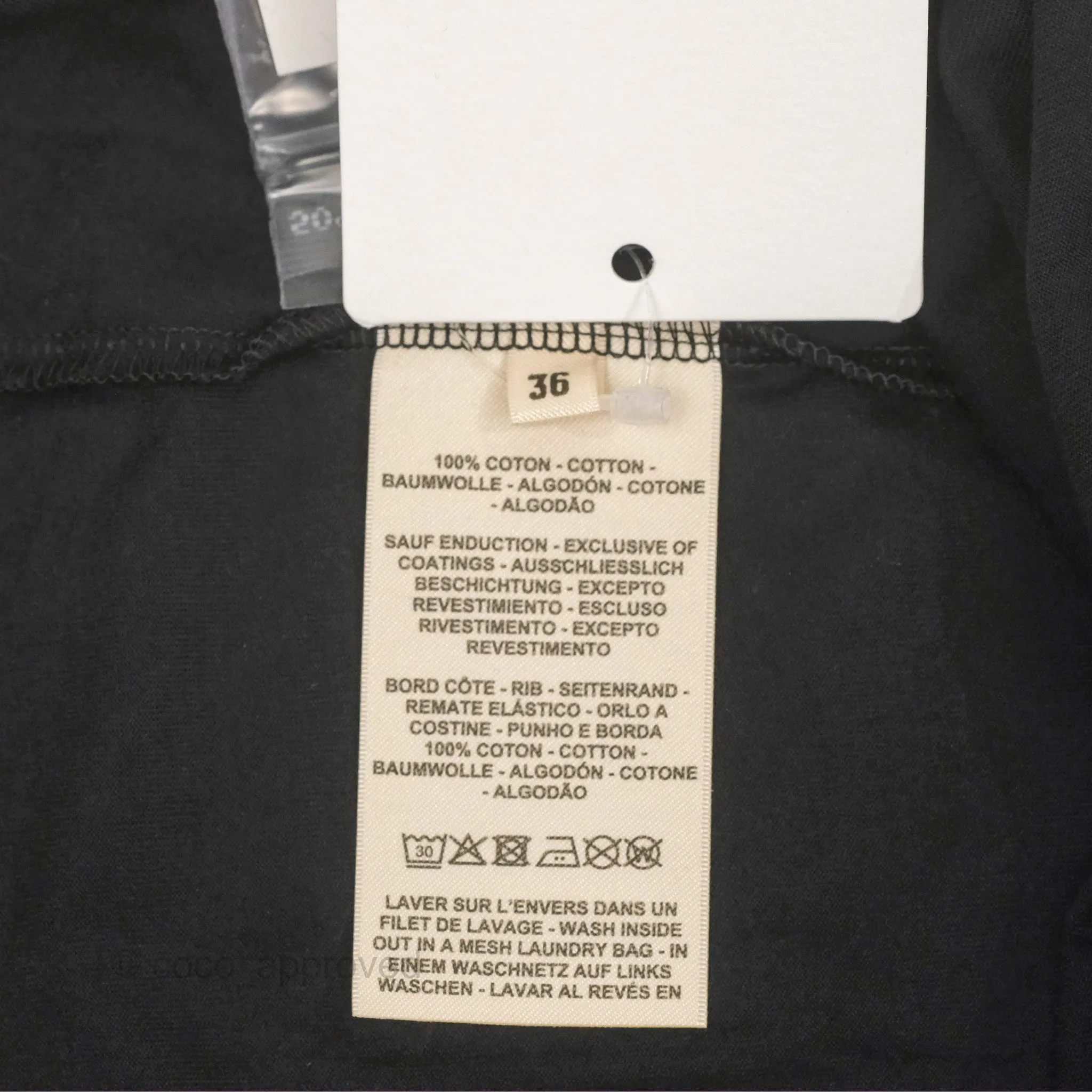 Hermes Do Re Boucles Micro T-shirt Cotton Black Size 36