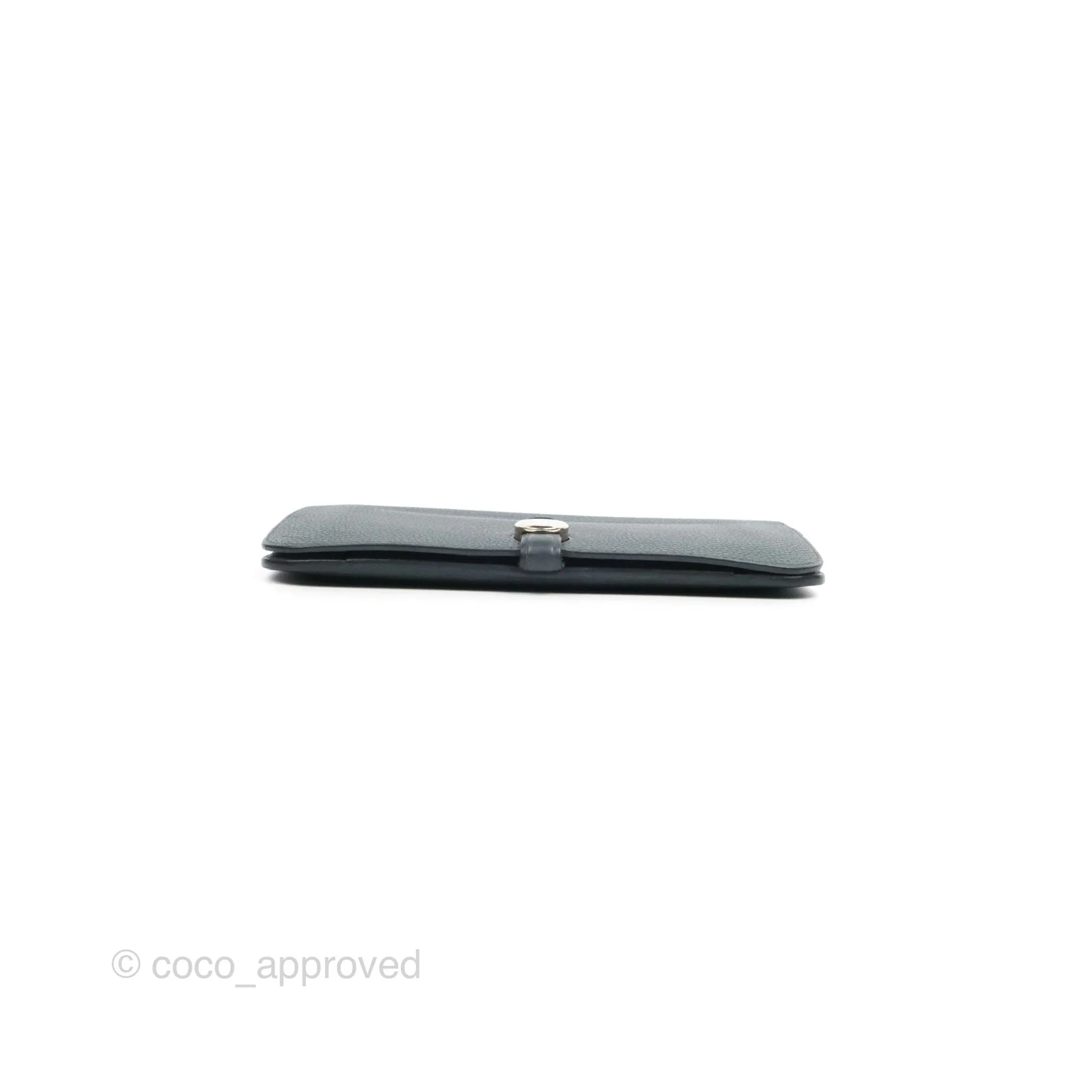 Hermes Dogon Duo Combined Wallet Dark Grey Blue TM Palladium Hardware