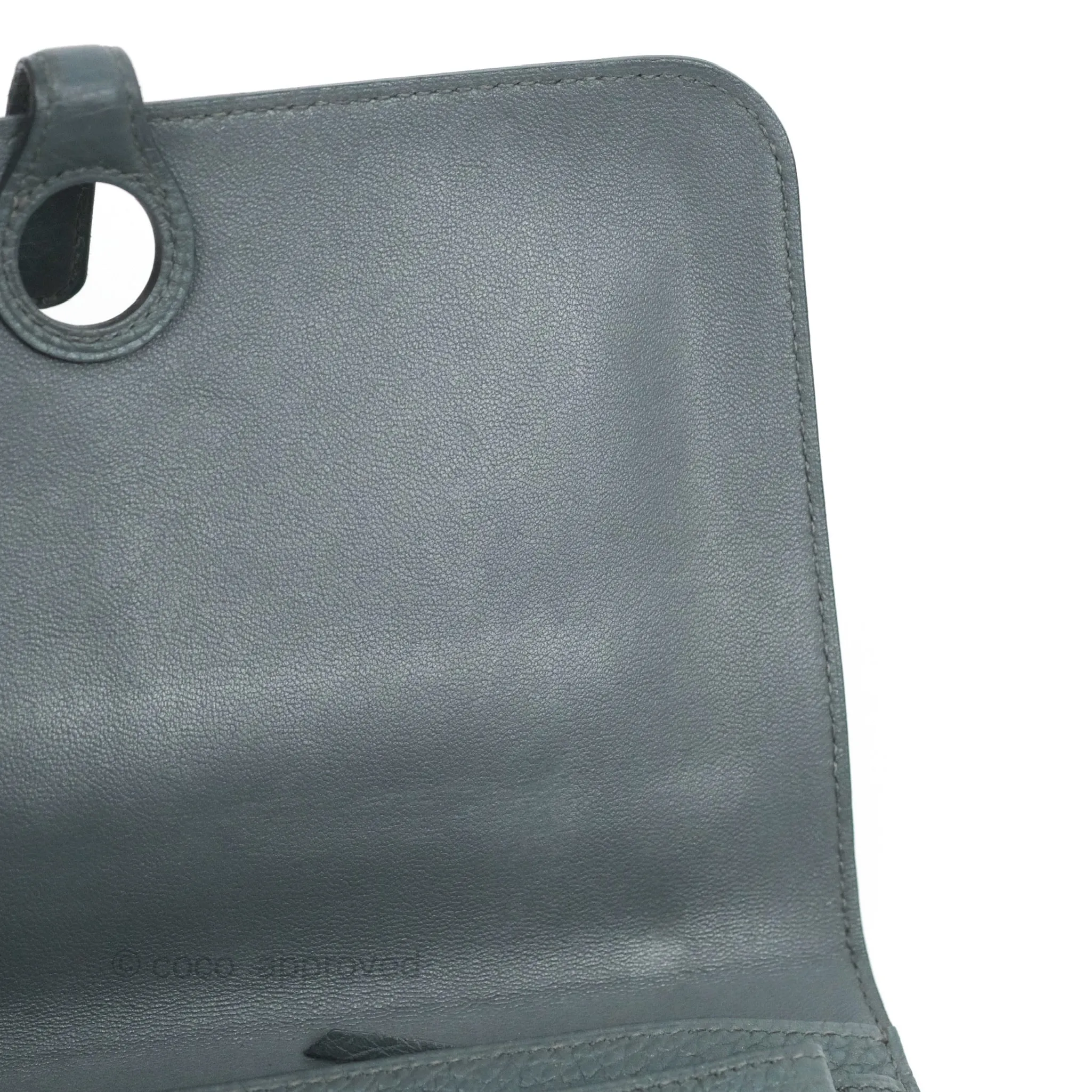 Hermes Dogon Duo Combined Wallet Dark Grey Blue TM Palladium Hardware