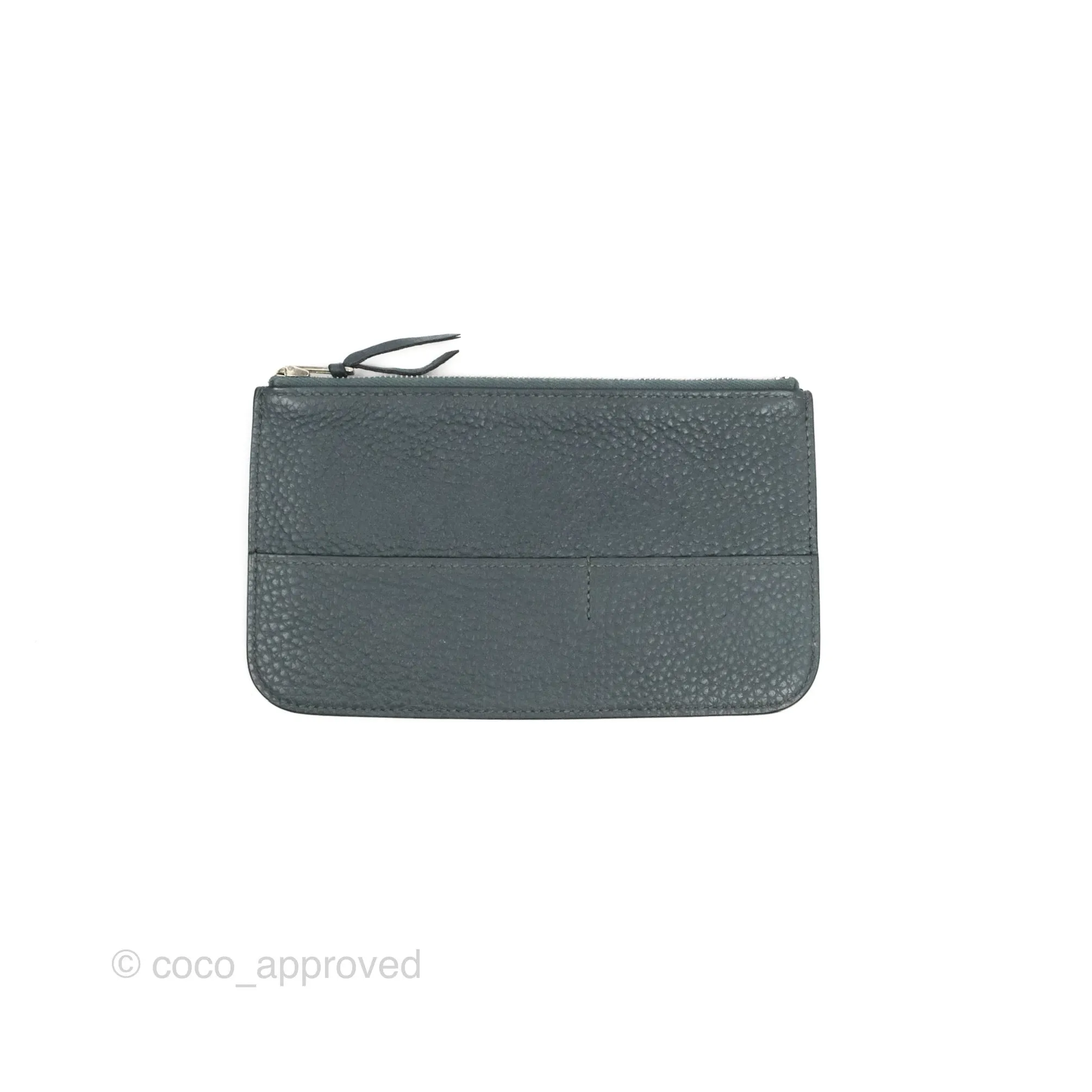 Hermes Dogon Duo Combined Wallet Dark Grey Blue TM Palladium Hardware