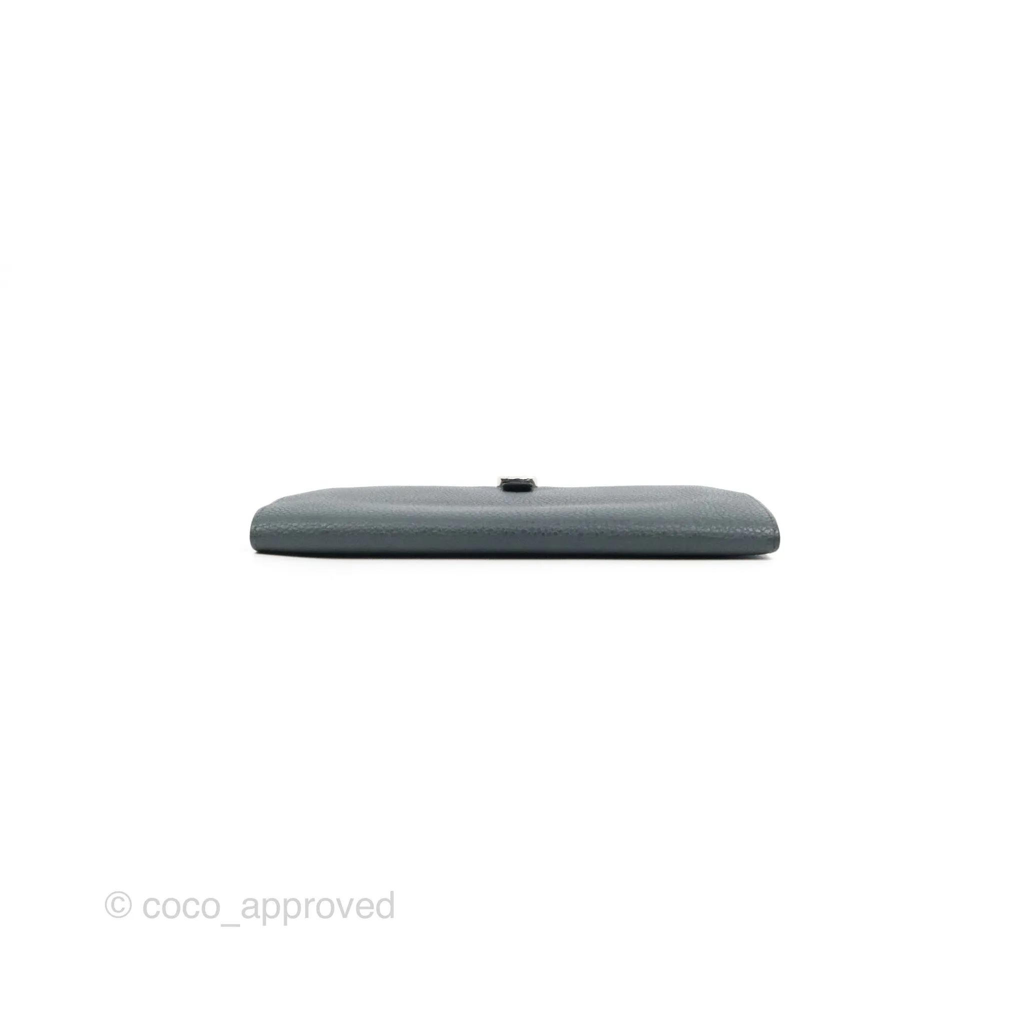 Hermes Dogon Duo Combined Wallet Dark Grey Blue TM Palladium Hardware