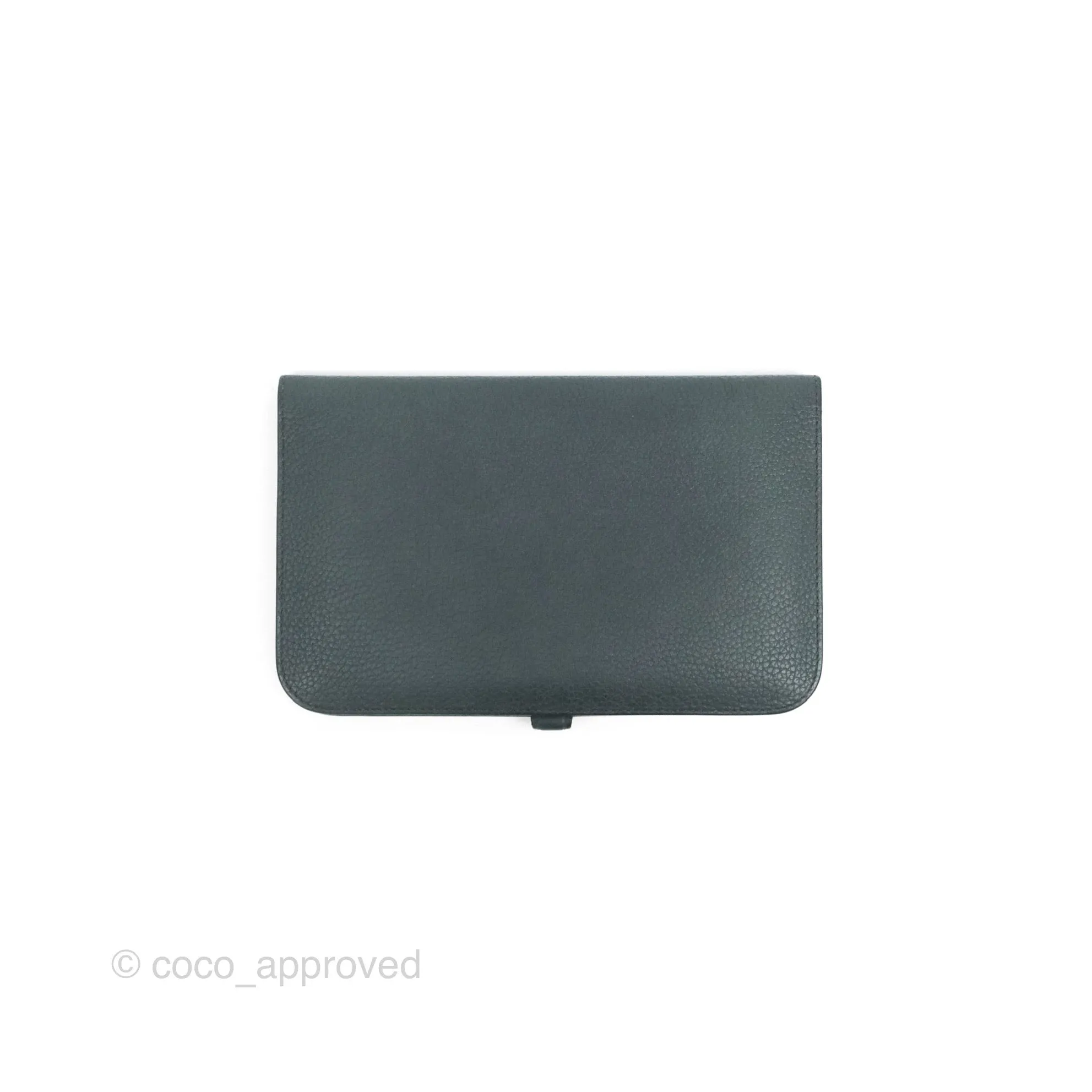 Hermes Dogon Duo Combined Wallet Dark Grey Blue TM Palladium Hardware