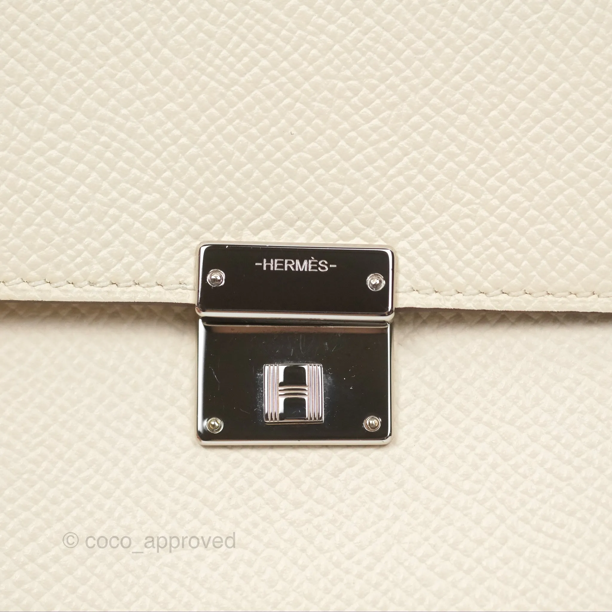 Hermes Epsom Clic 16 Wallet Nata I2 / Biscuit 48 Palladium Hardware