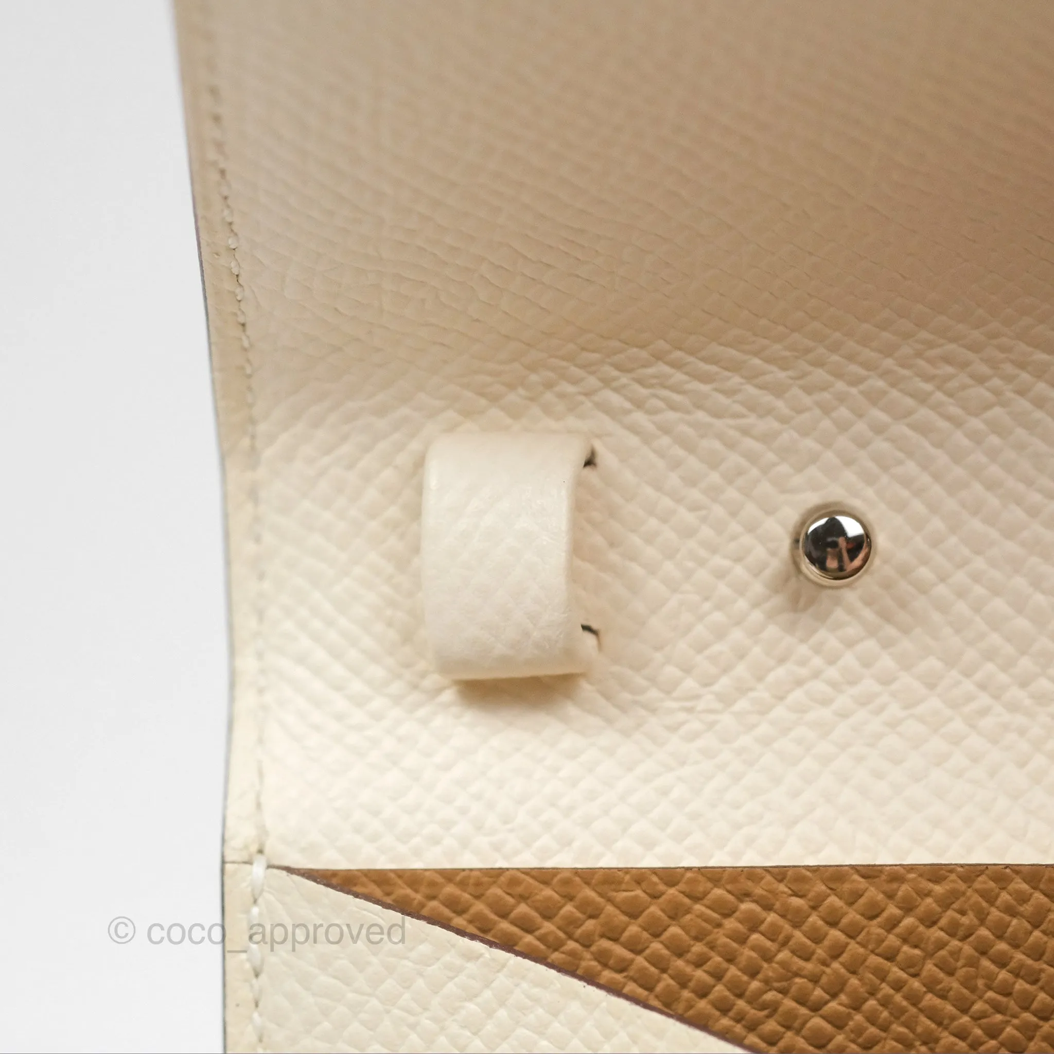 Hermes Epsom Clic 16 Wallet Nata I2 / Biscuit 48 Palladium Hardware
