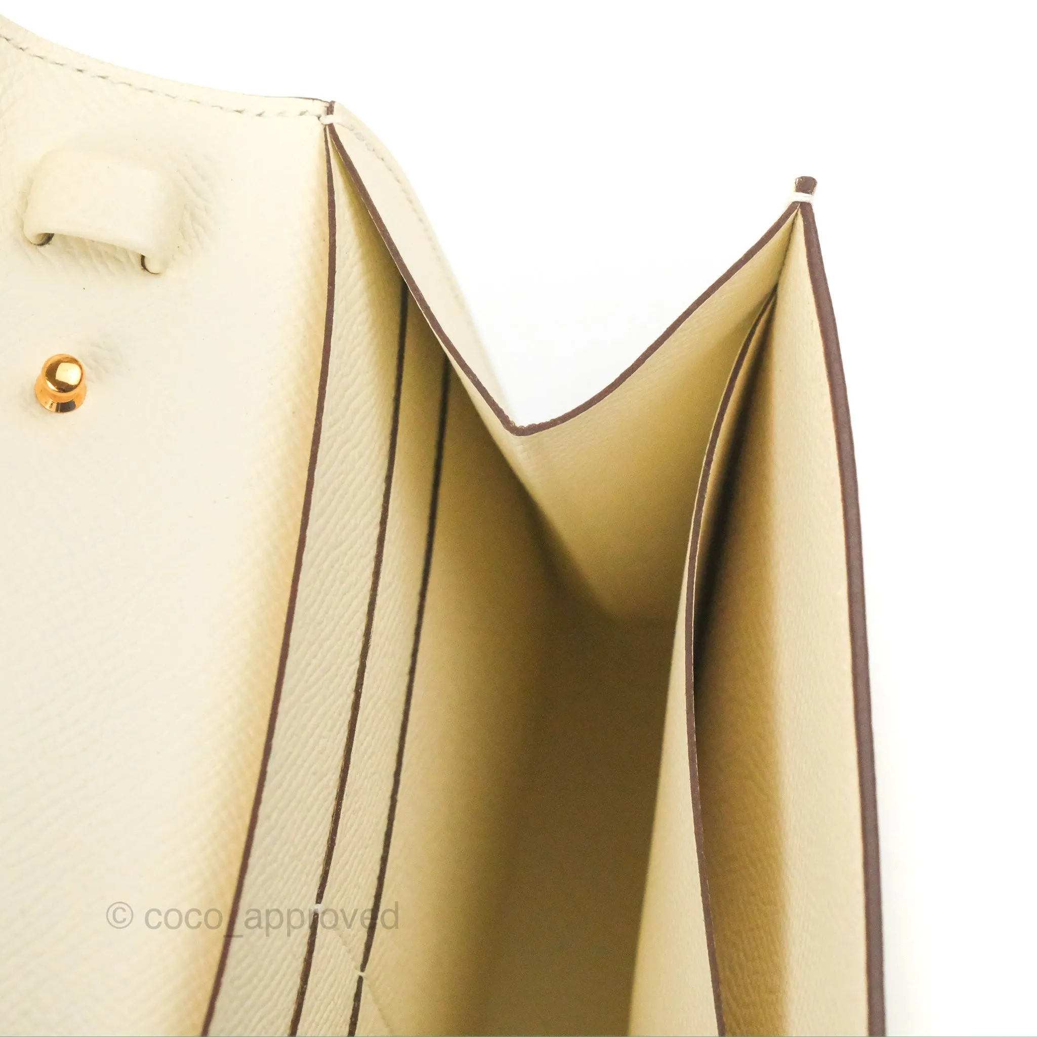 Hermes Epsom Clic 16 Wallet Nata Rose Gold Hardware