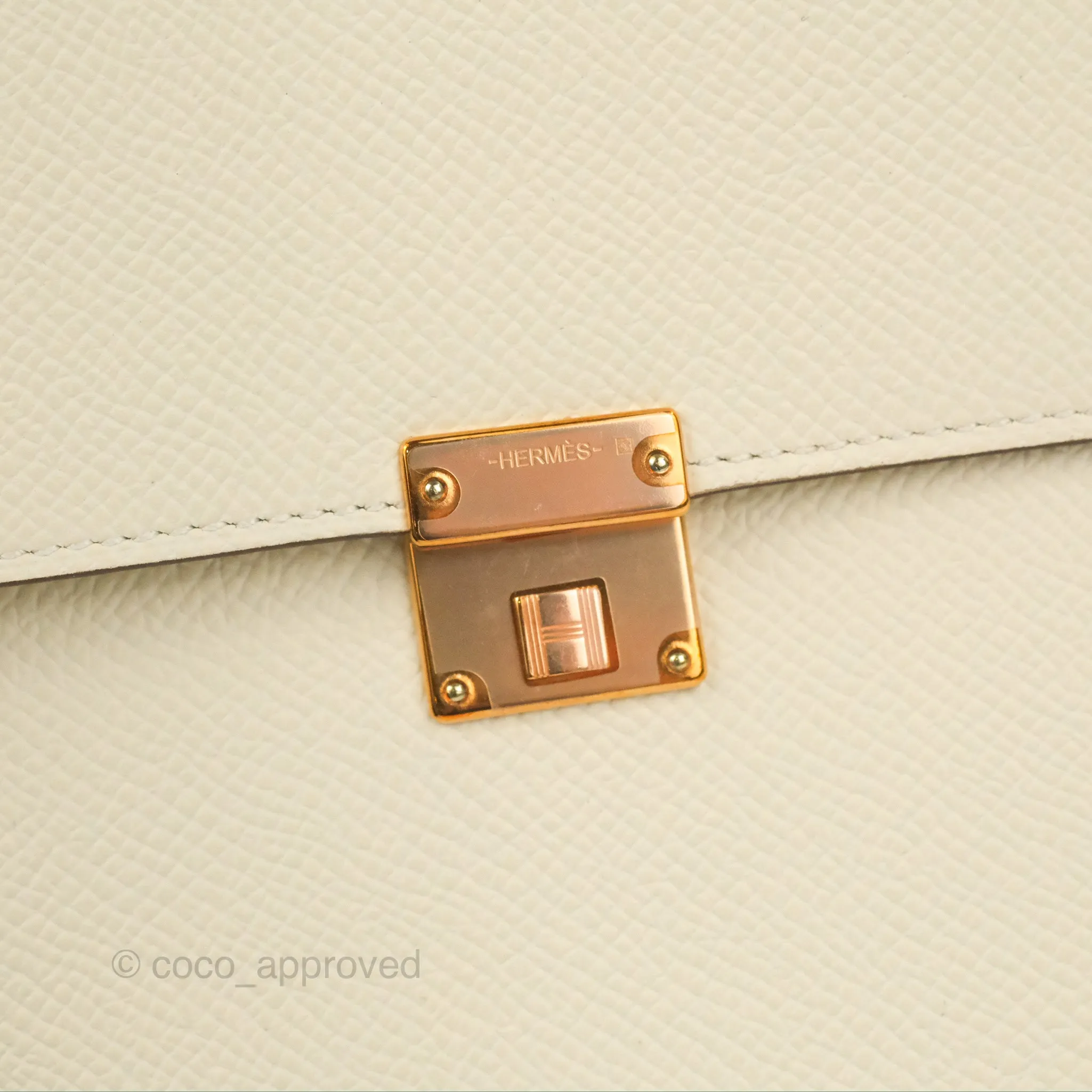 Hermes Epsom Clic 16 Wallet Nata Rose Gold Hardware