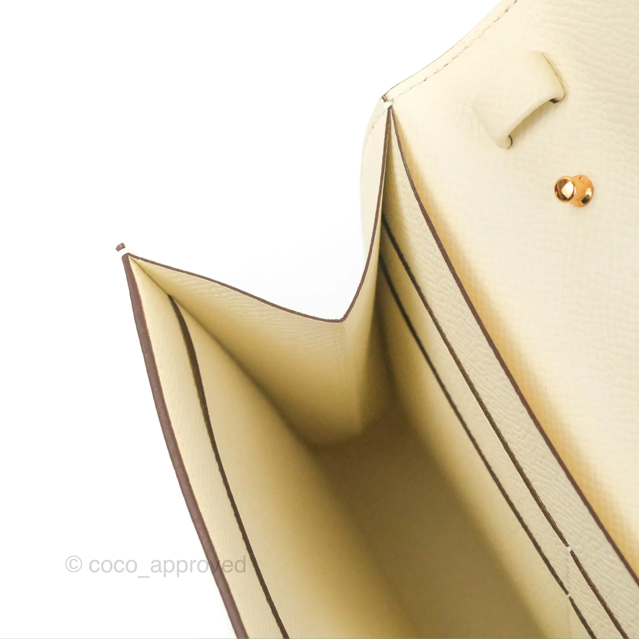 Hermes Epsom Clic 16 Wallet Nata Rose Gold Hardware