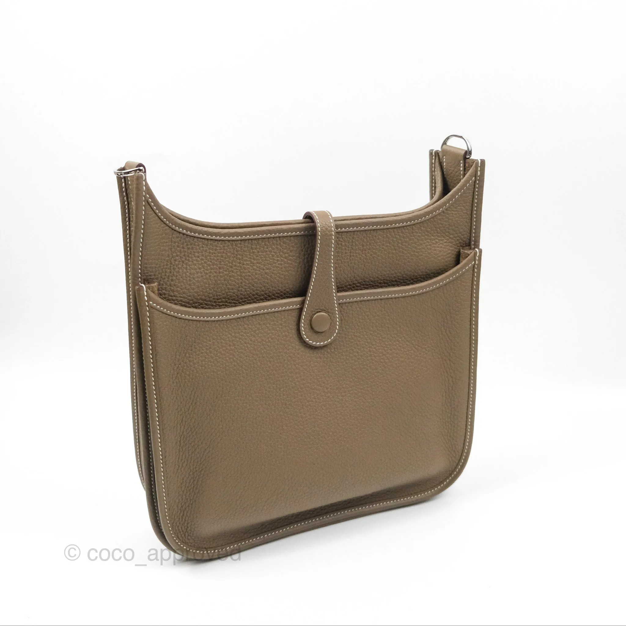 Hermes Evelyne III 29 Etoupe 18 Clemence Palladium Hardware