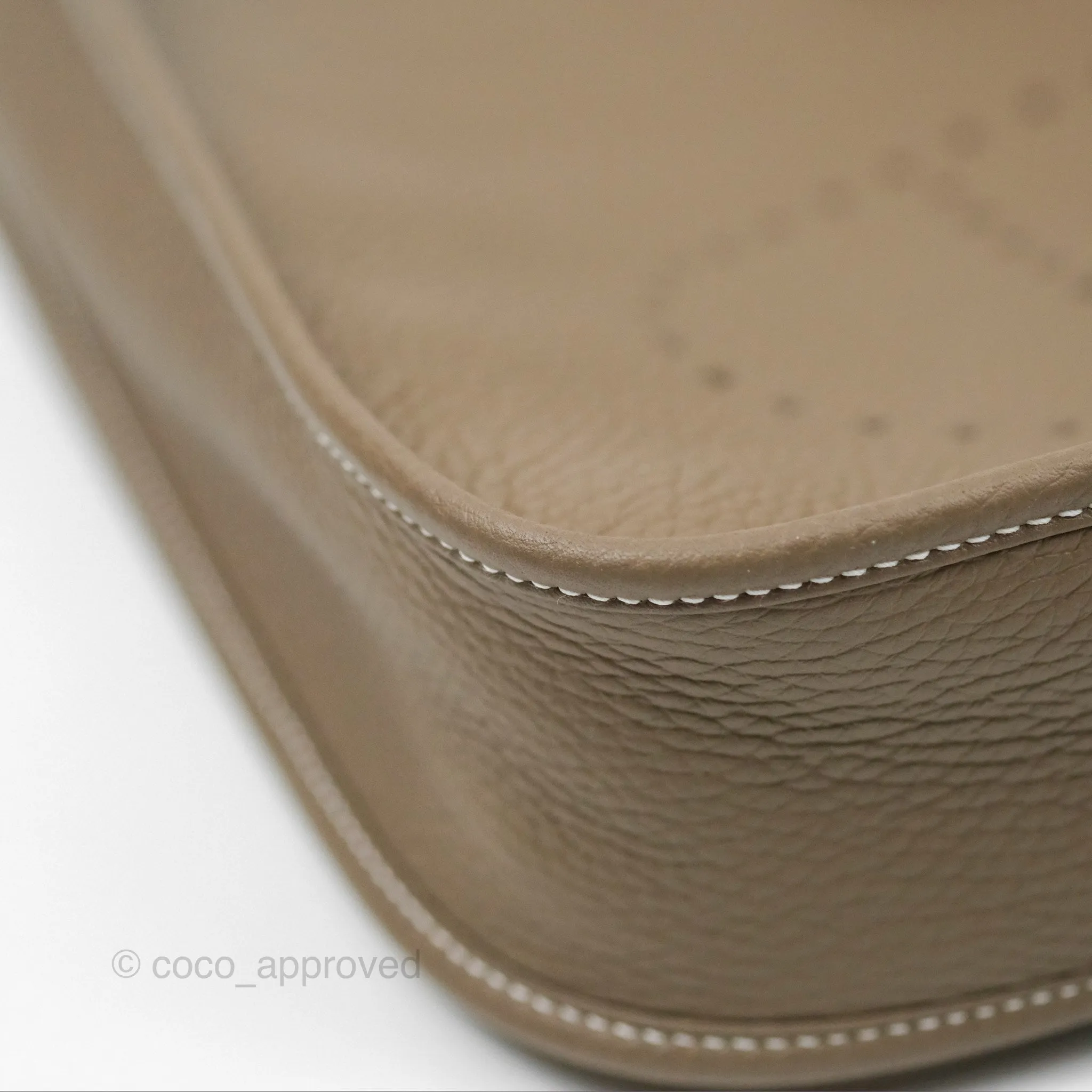Hermes Evelyne III 29 Etoupe 18 Clemence Palladium Hardware