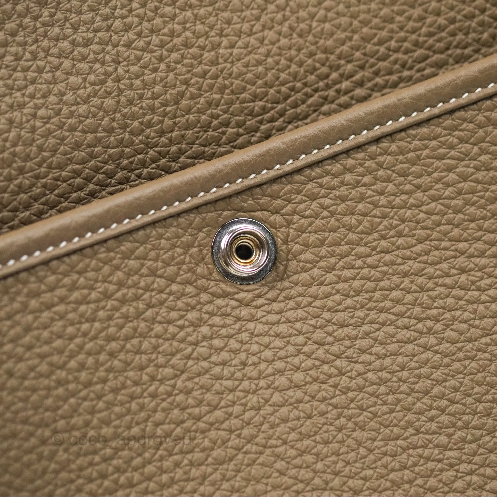 Hermes Evelyne III 29 Etoupe 18 Clemence Palladium Hardware