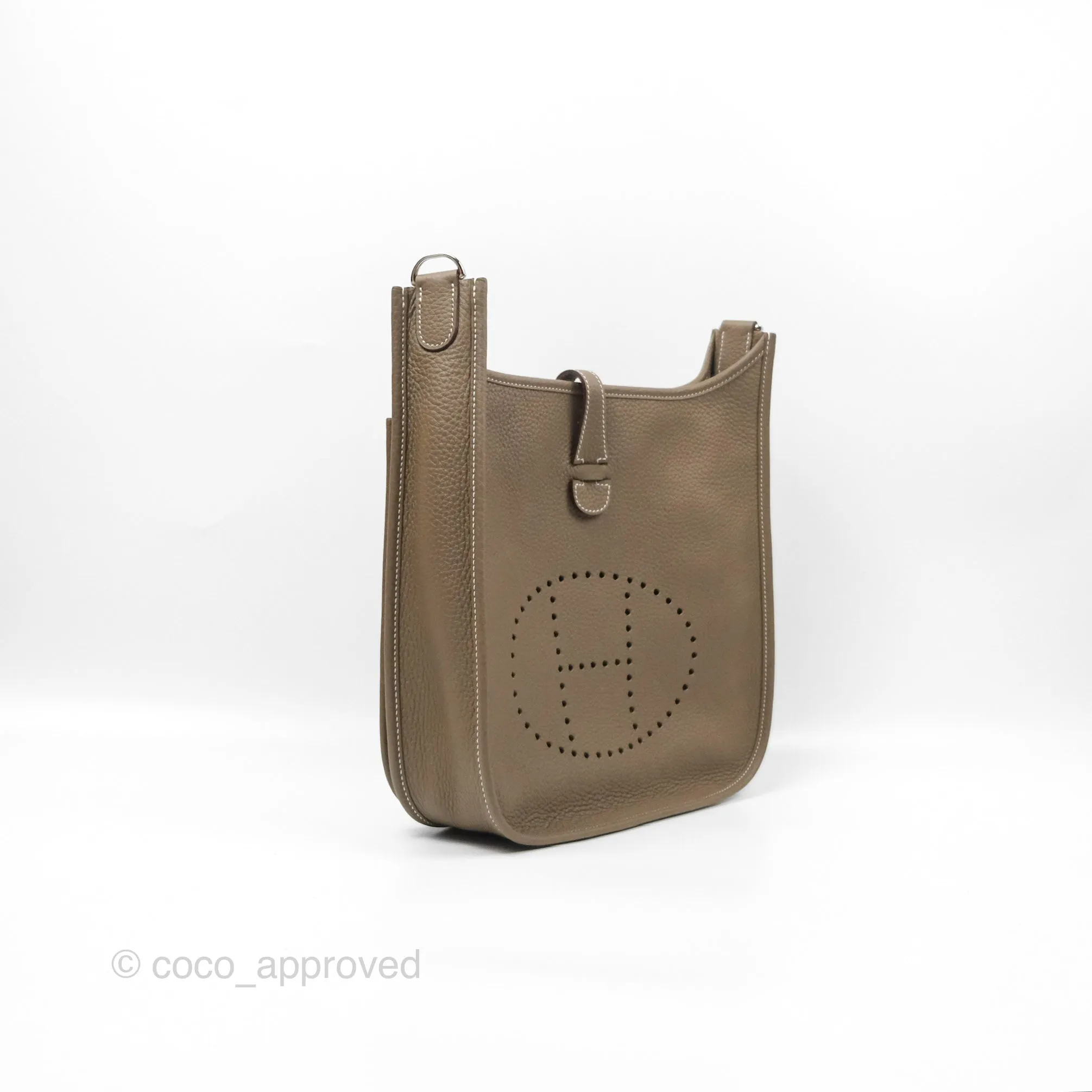Hermes Evelyne III 29 Etoupe 18 Clemence Palladium Hardware