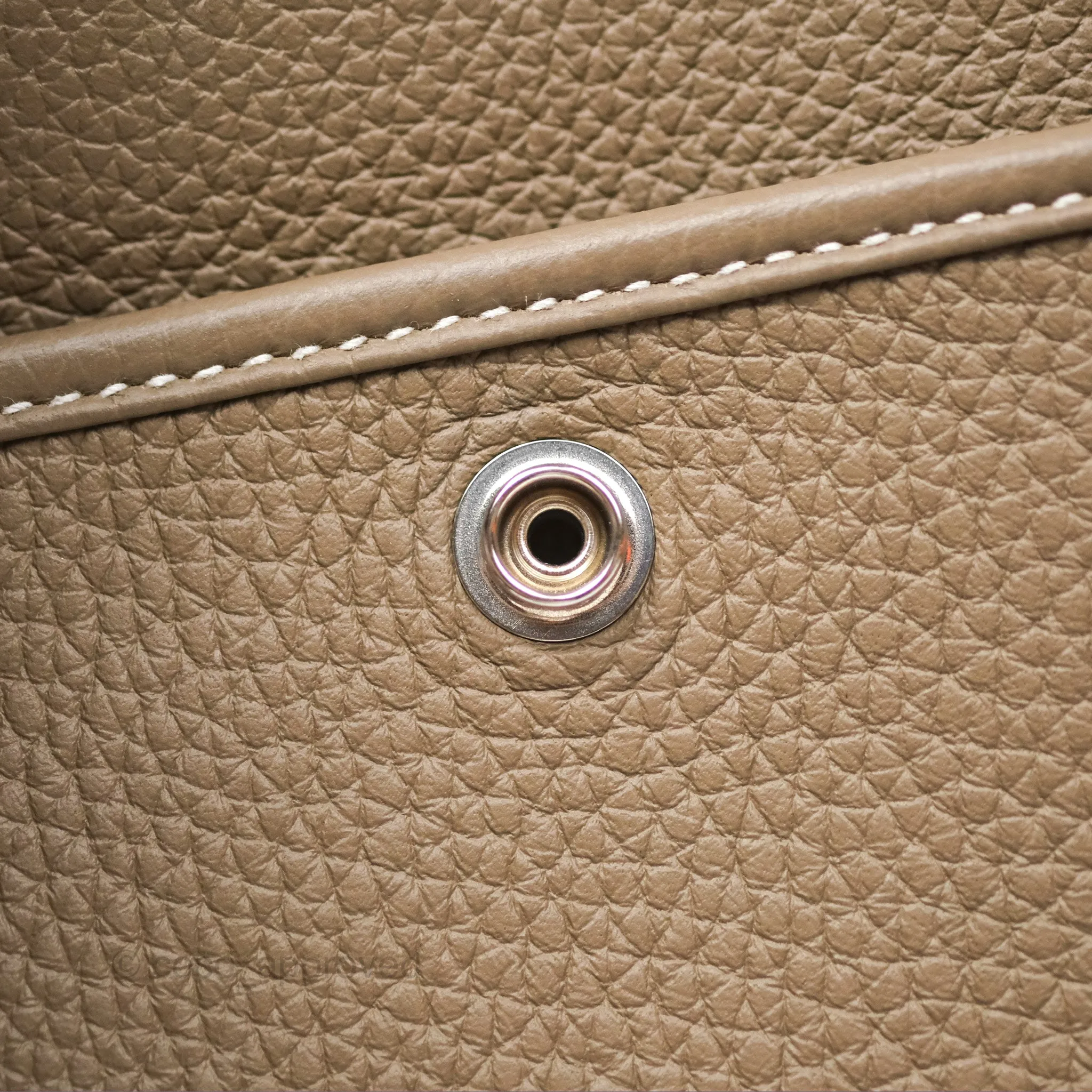 Hermes Evelyne III 29 Etoupe 18 Taurillon Clemence Palladium Hardware