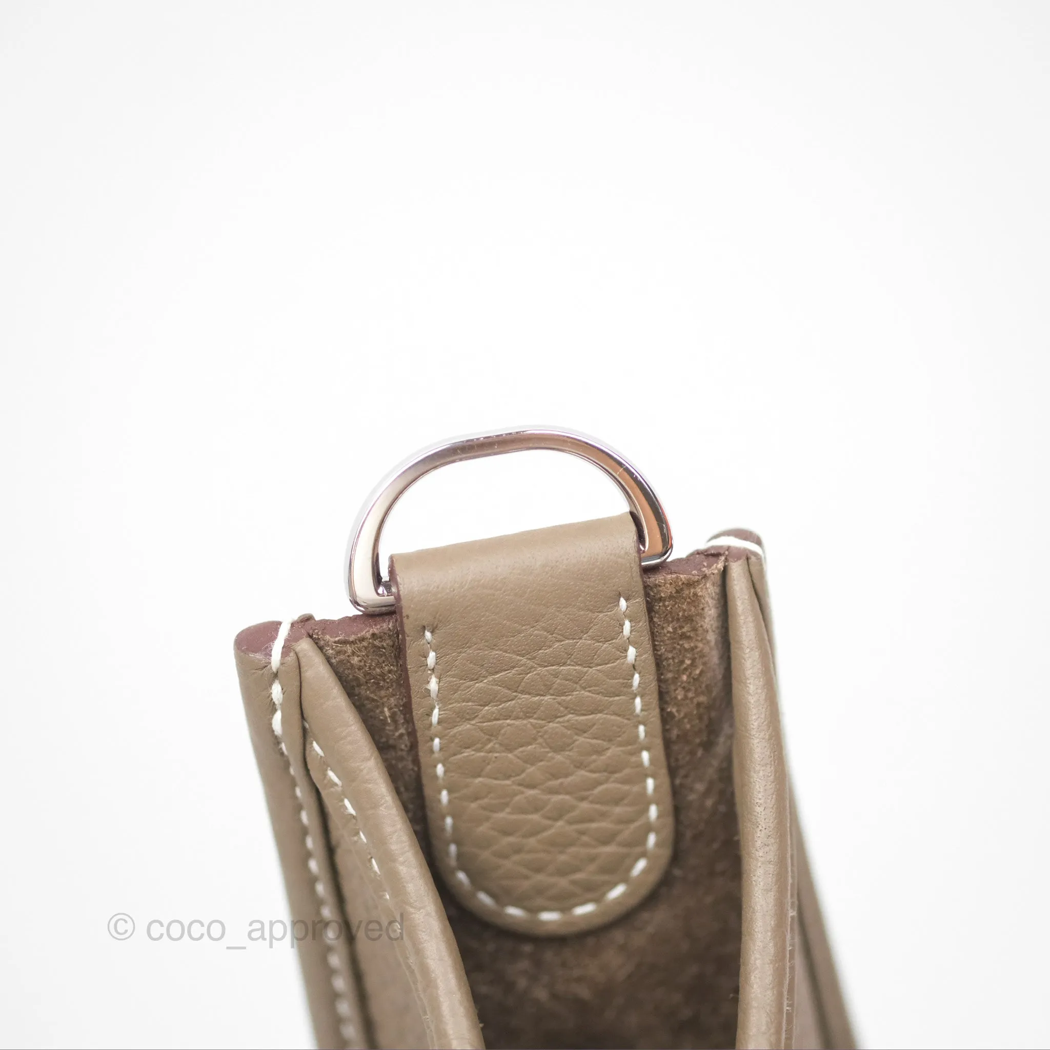 Hermes Evelyne III 29 Etoupe 18 Taurillon Clemence Palladium Hardware