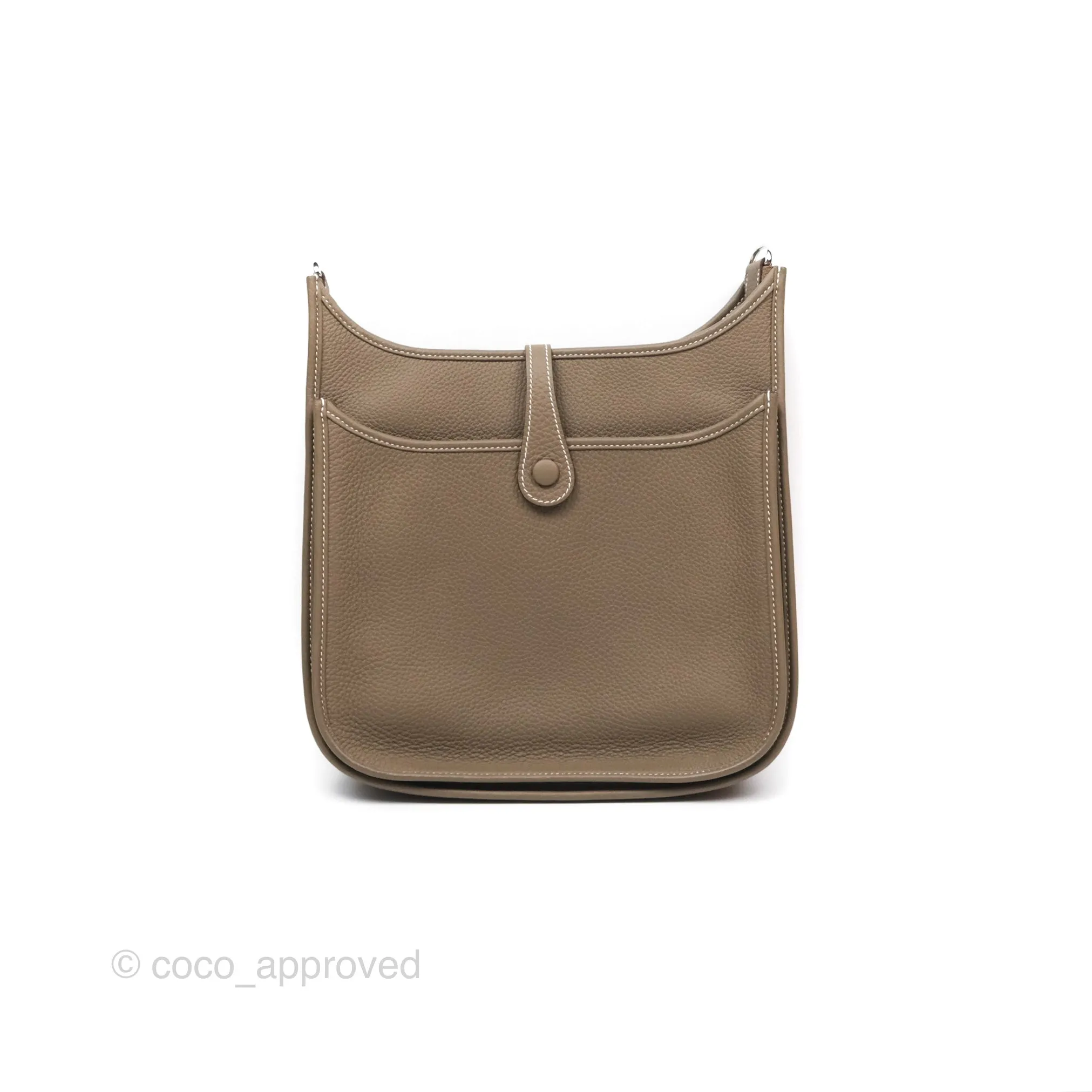 Hermes Evelyne III 29 Etoupe 18 Taurillon Clemence Palladium Hardware
