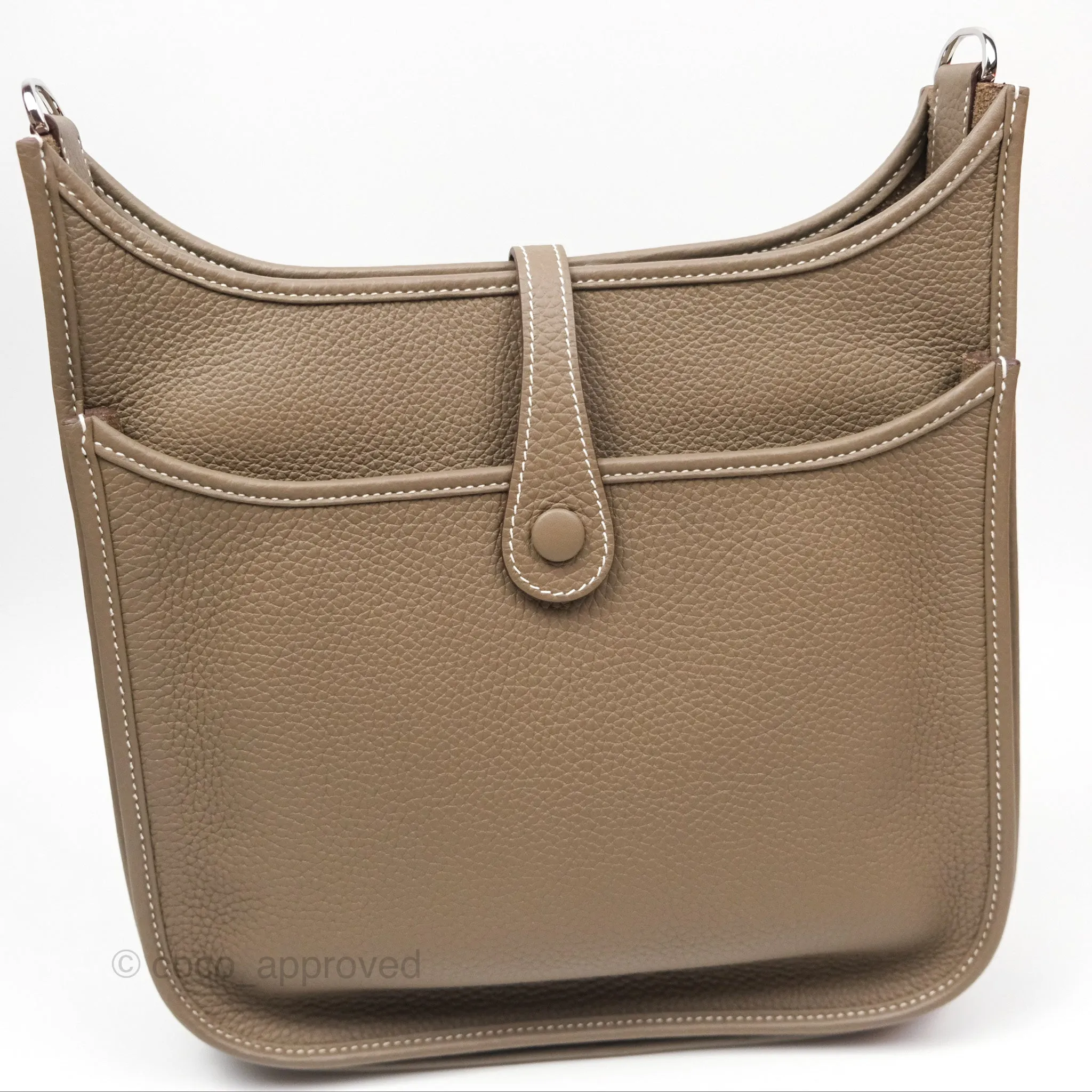 Hermes Evelyne III 29 Etoupe 18 Taurillon Clemence Palladium Hardware