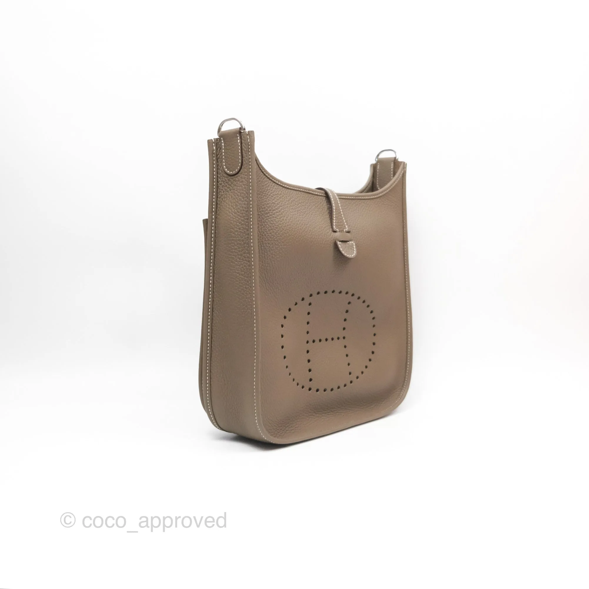 Hermes Evelyne III 29 Etoupe 18 Taurillon Clemence Palladium Hardware