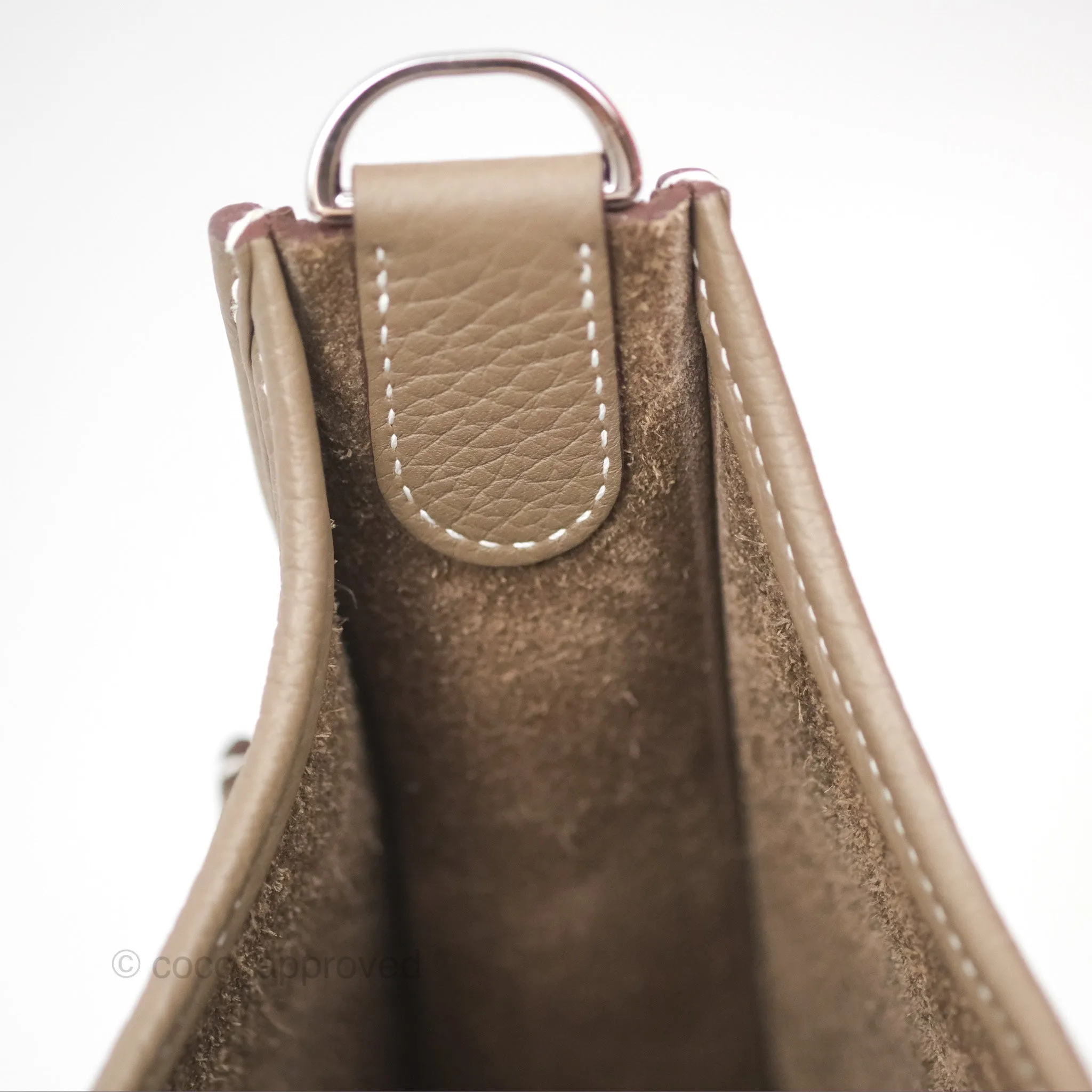 Hermes Evelyne III 29 Etoupe 18 Taurillon Clemence Palladium Hardware