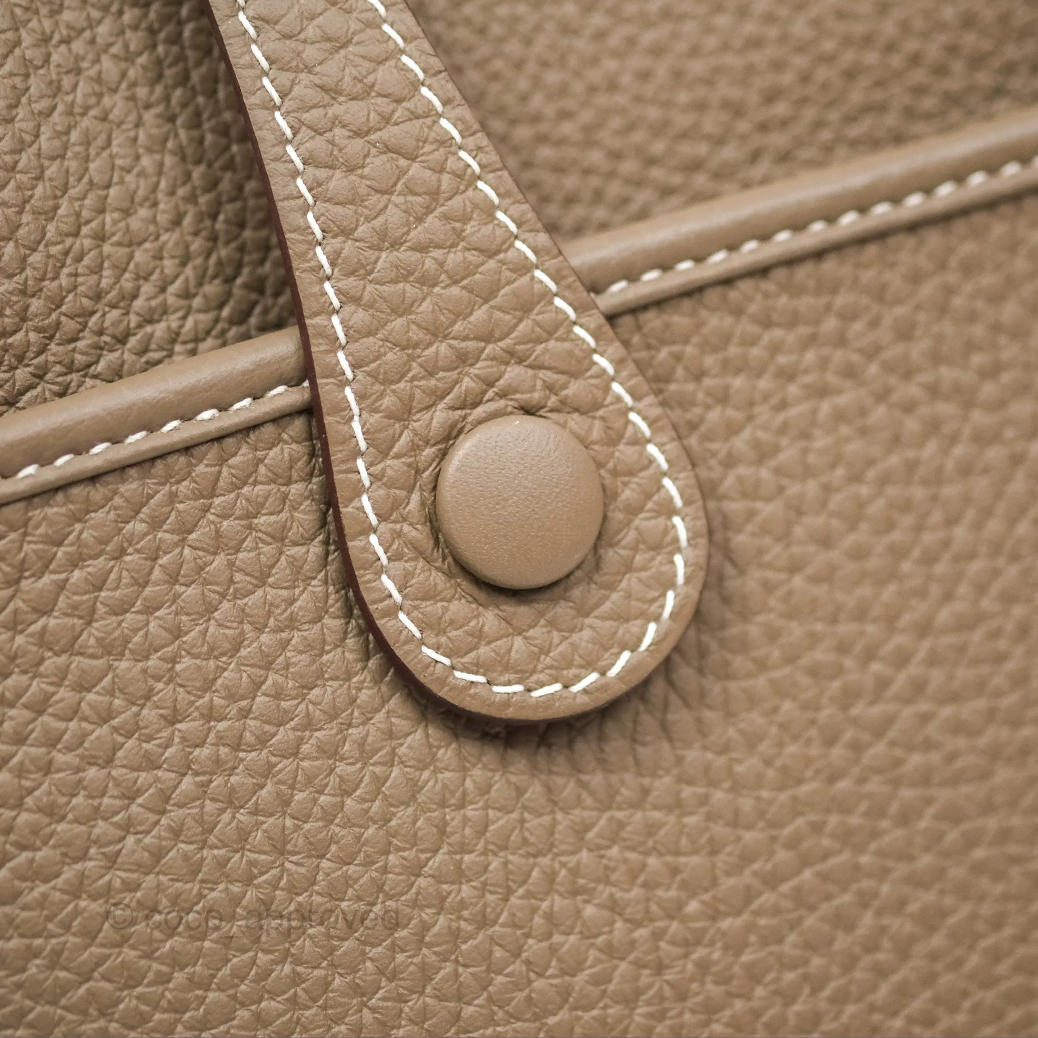 Hermes Evelyne III 29 Etoupe 18 Taurillon Clemence Palladium Hardware