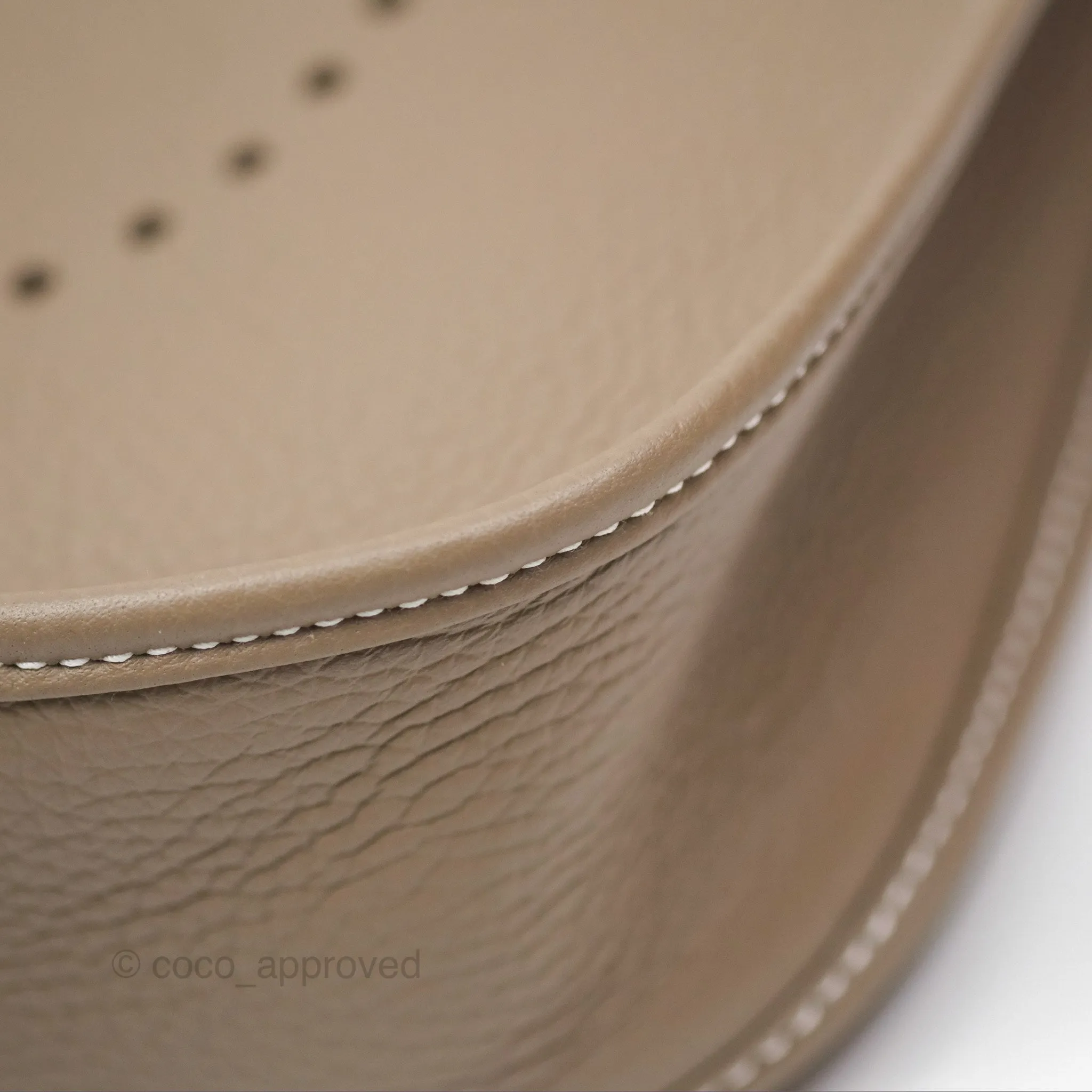 Hermes Evelyne III 29 Etoupe 18 Taurillon Clemence Palladium Hardware