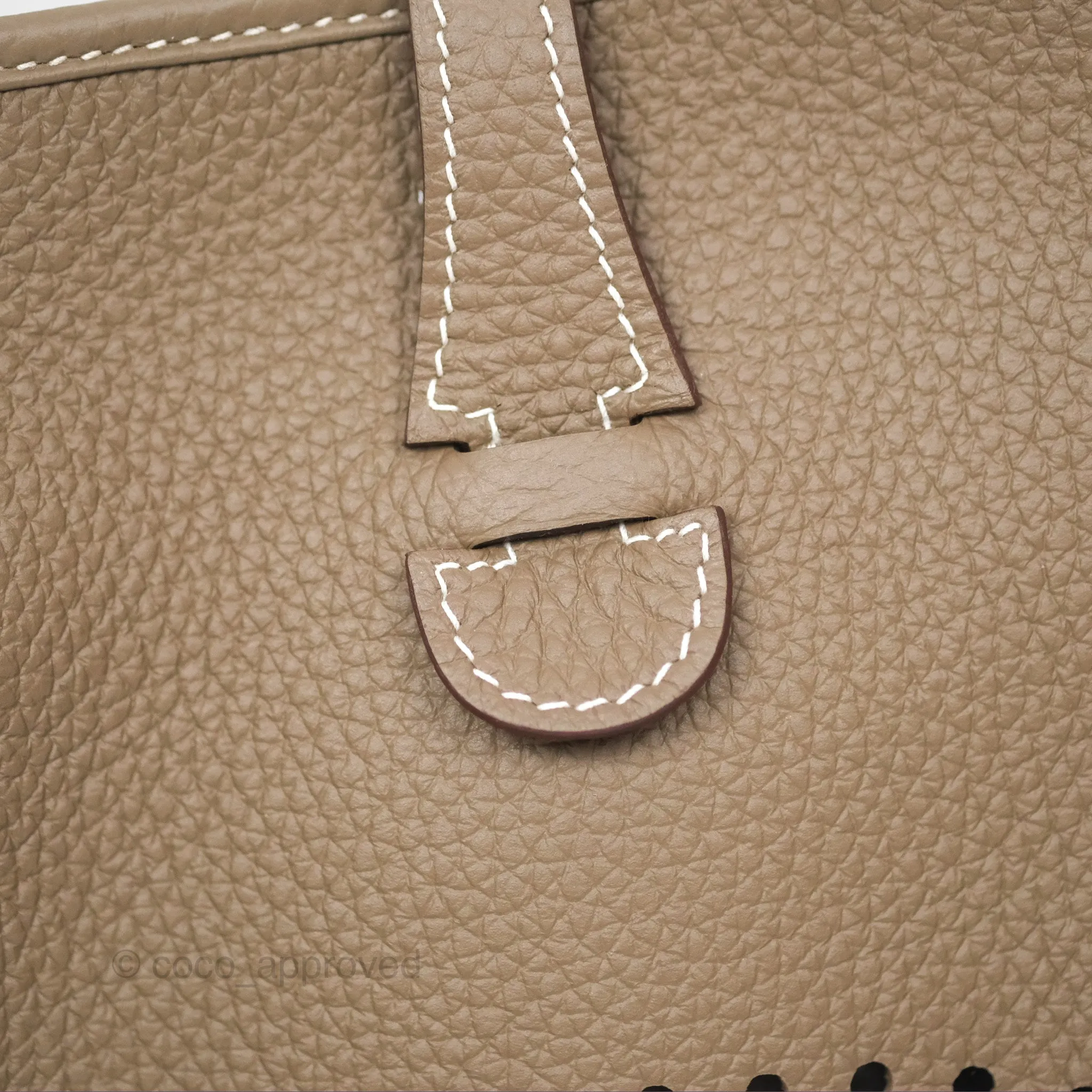 Hermes Evelyne III 29 Etoupe 18 Taurillon Clemence Palladium Hardware