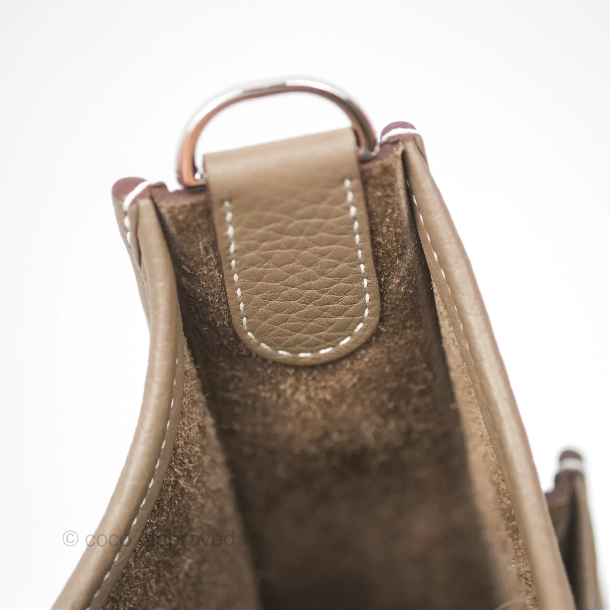 Hermes Evelyne III 29 Etoupe 18 Taurillon Clemence Palladium Hardware