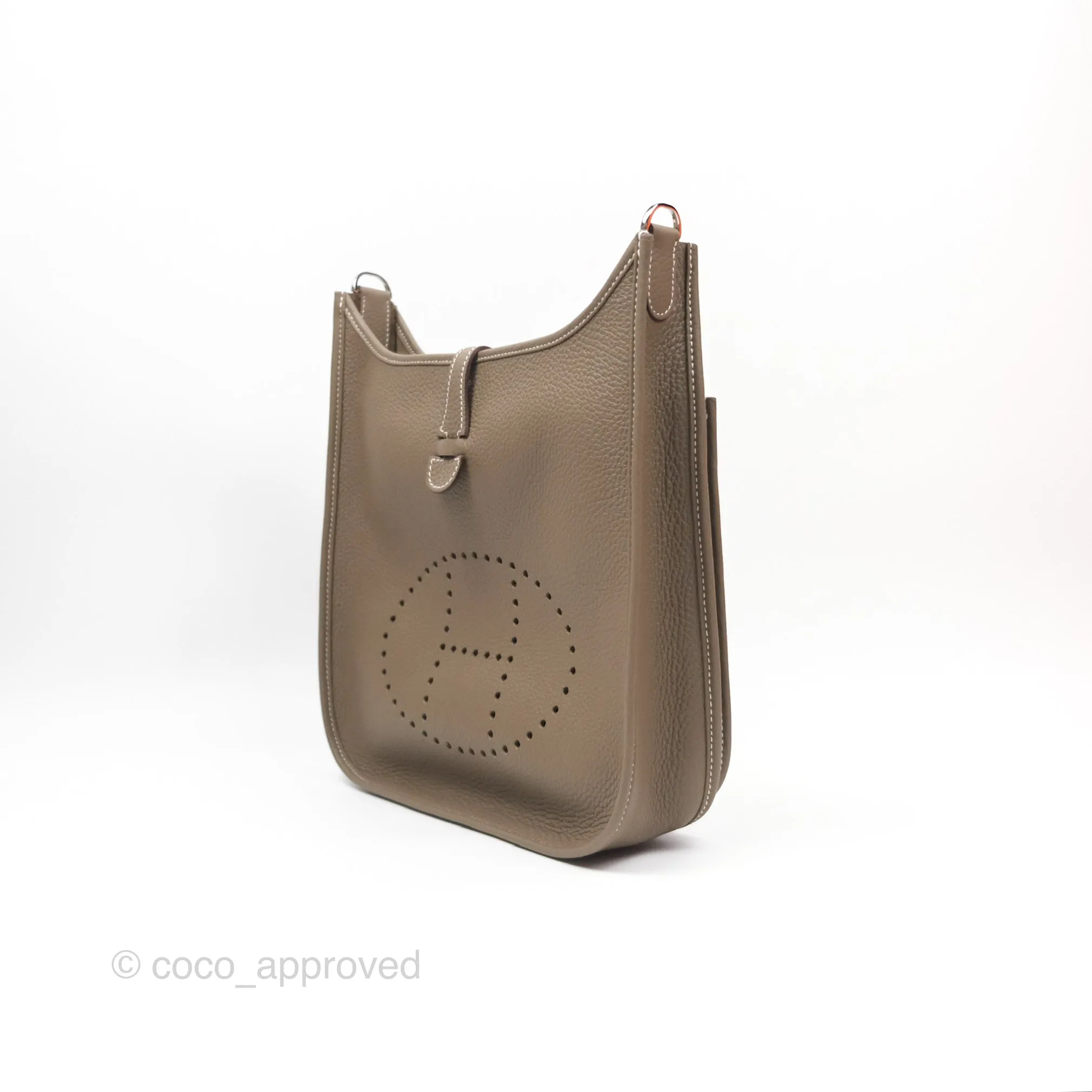 Hermes Evelyne III 29 Etoupe 18 Taurillon Clemence Palladium Hardware