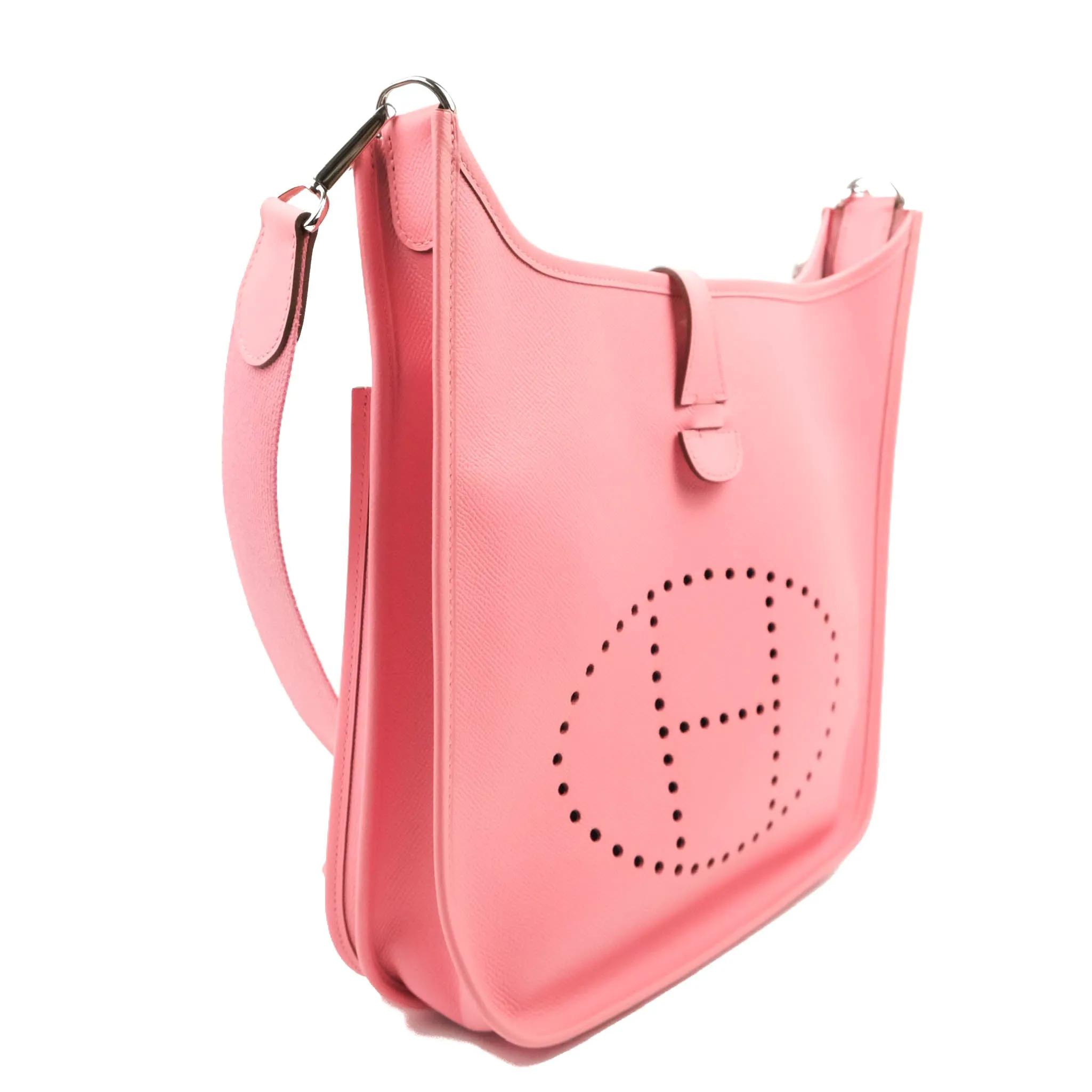 Hermes Evelyne Poche III 29 Veau Epsom 10 Rose Confetti Palladium Hardware