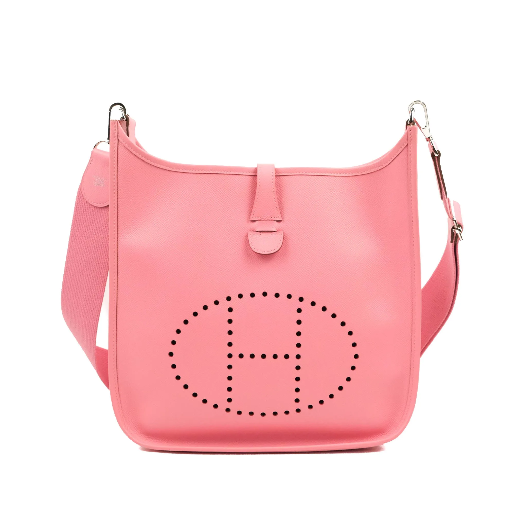 Hermes Evelyne Poche III 29 Veau Epsom 10 Rose Confetti Palladium Hardware