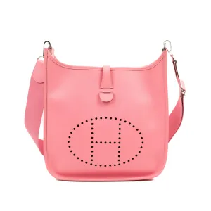 Hermes Evelyne Poche III 29 Veau Epsom 10 Rose Confetti Palladium Hardware