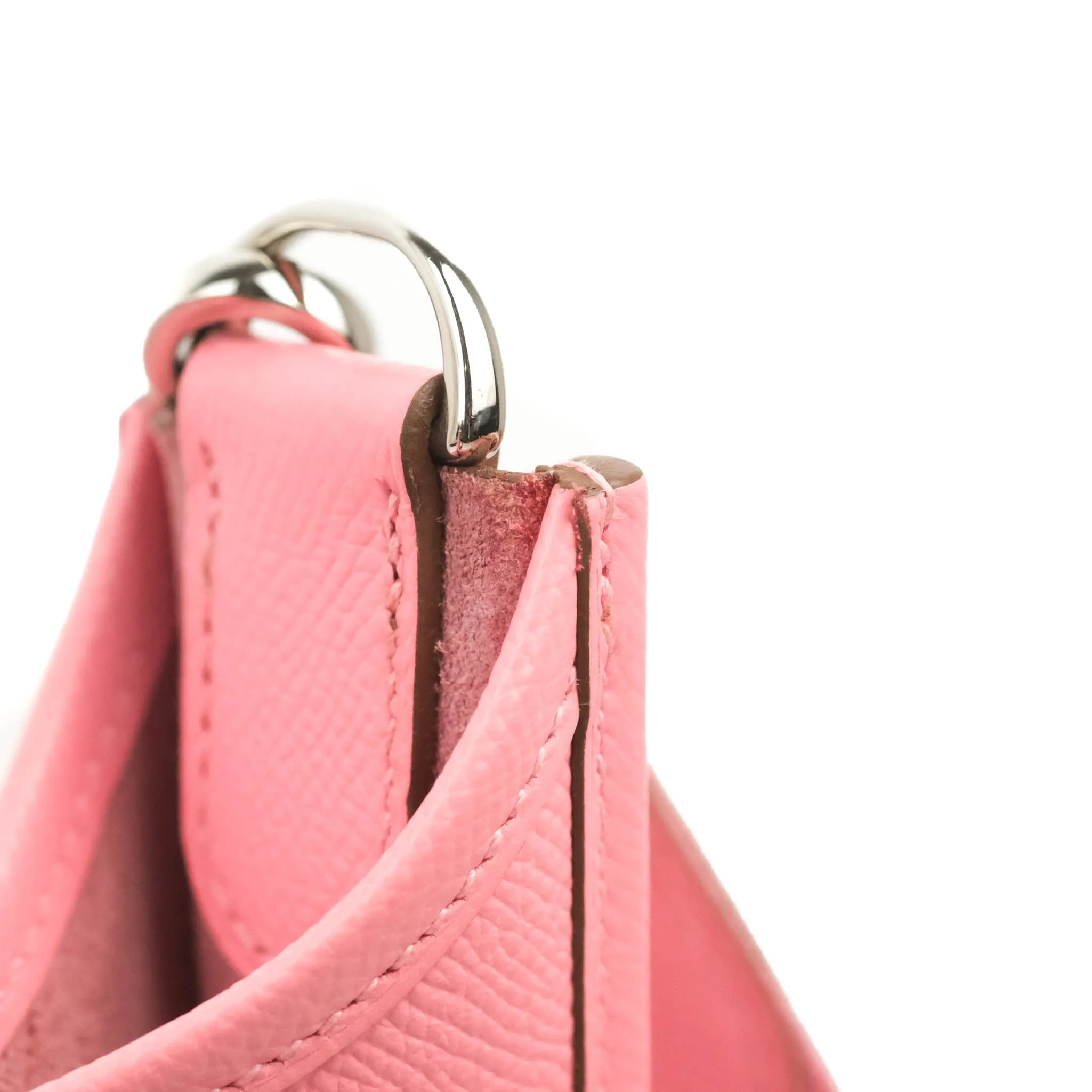 Hermes Evelyne Poche III 29 Veau Epsom 10 Rose Confetti Palladium Hardware