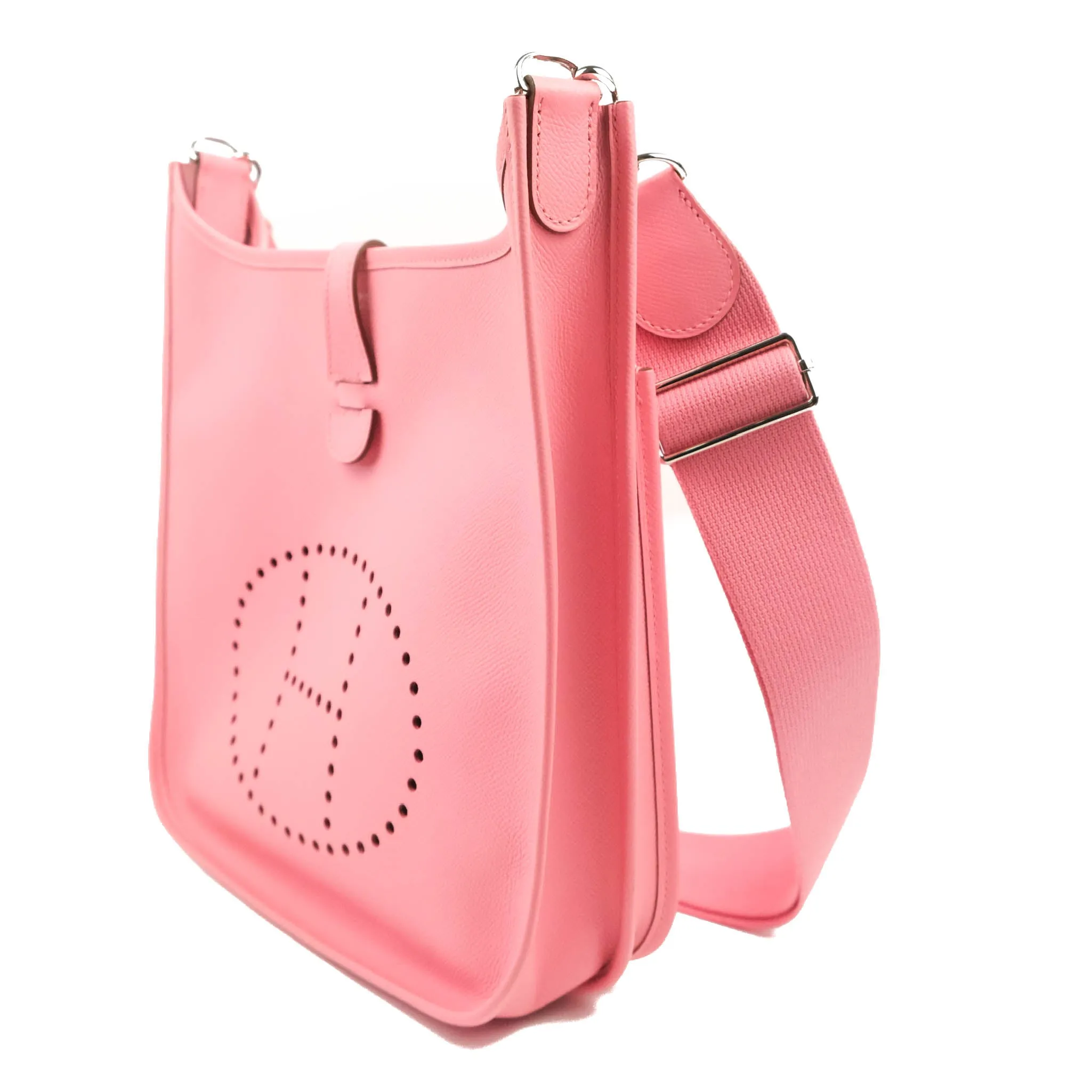 Hermes Evelyne Poche III 29 Veau Epsom 10 Rose Confetti Palladium Hardware
