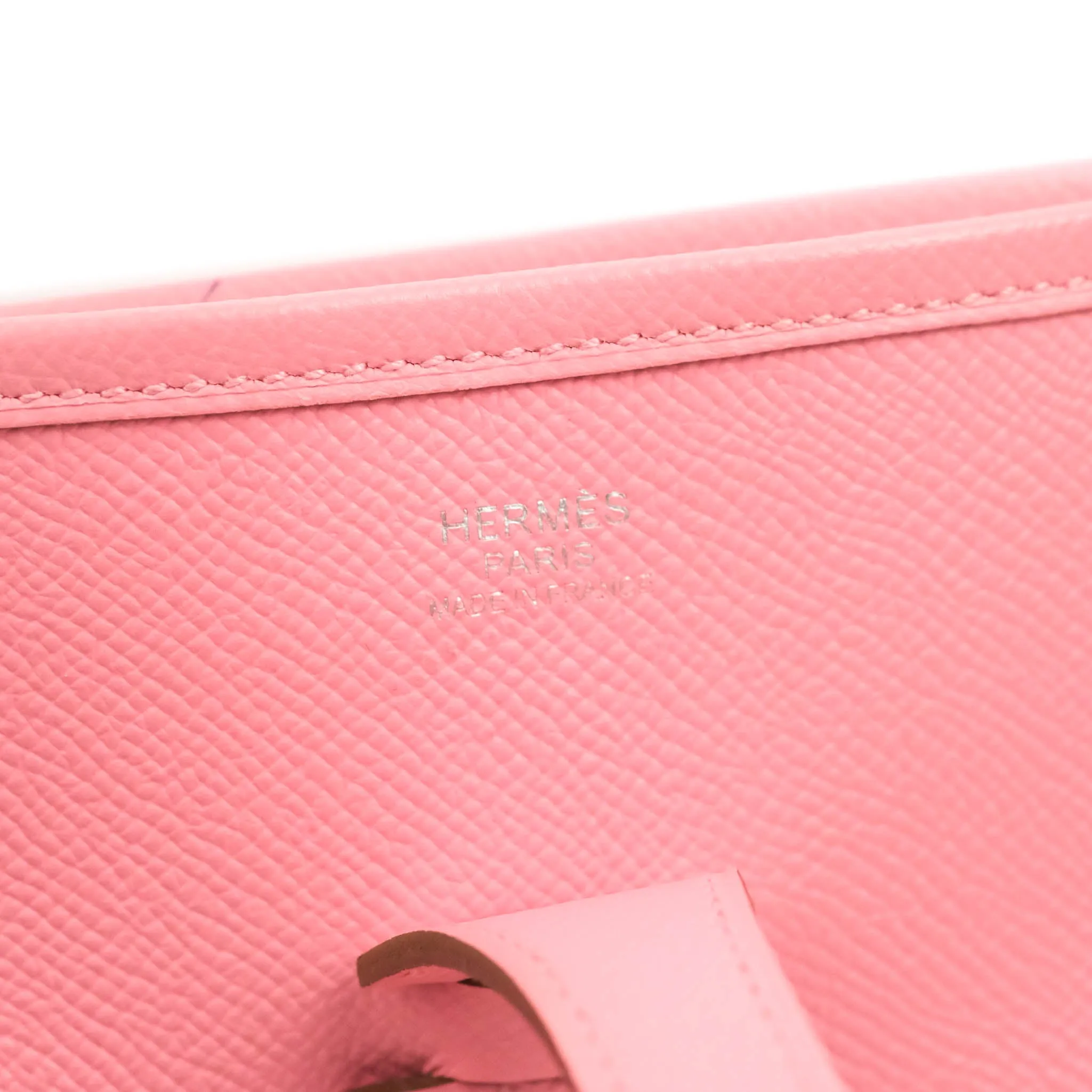 Hermes Evelyne Poche III 29 Veau Epsom 10 Rose Confetti Palladium Hardware
