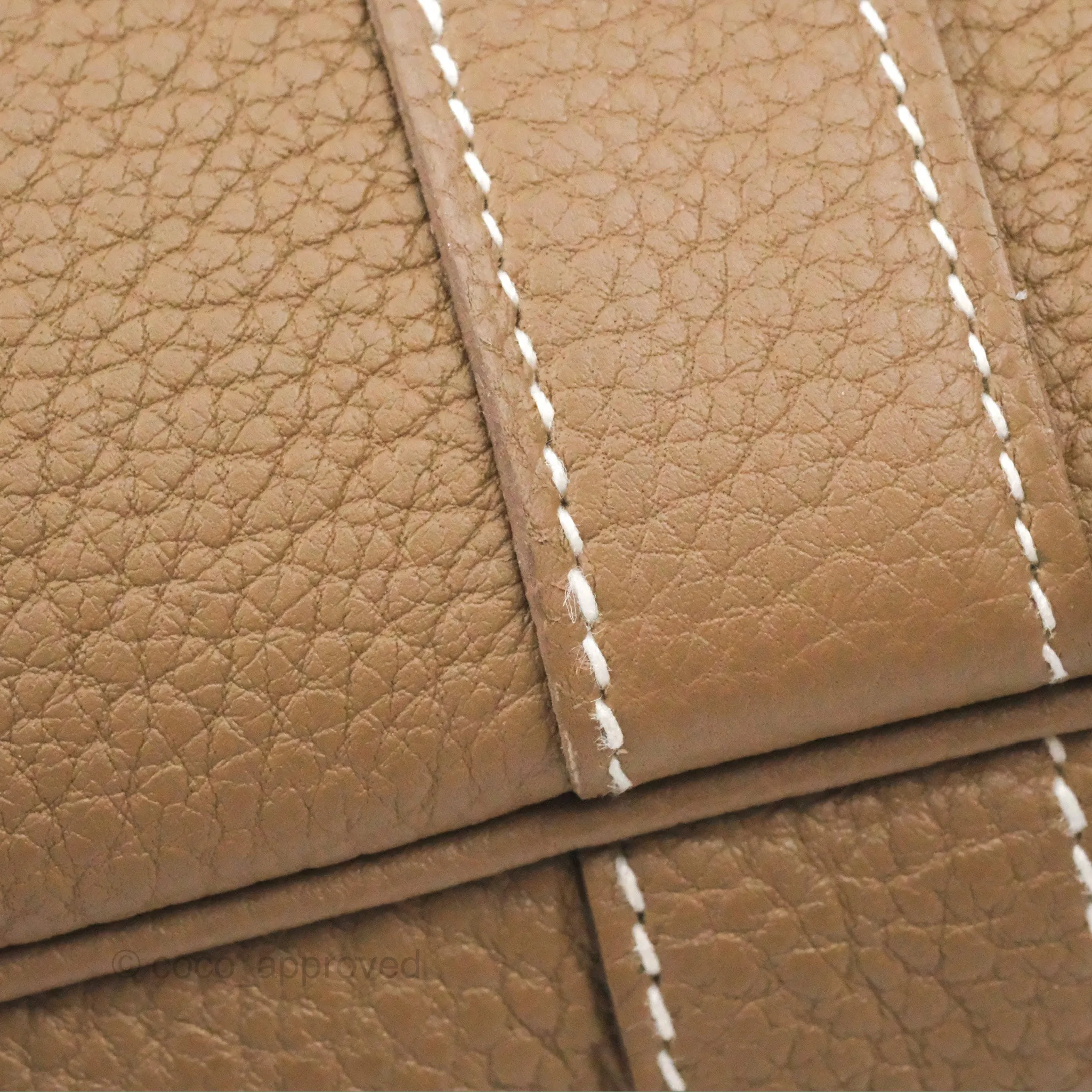 Hermes Garden Party 30 Beton 8L/Etoupe 18 Canvas Negonda With Twilly