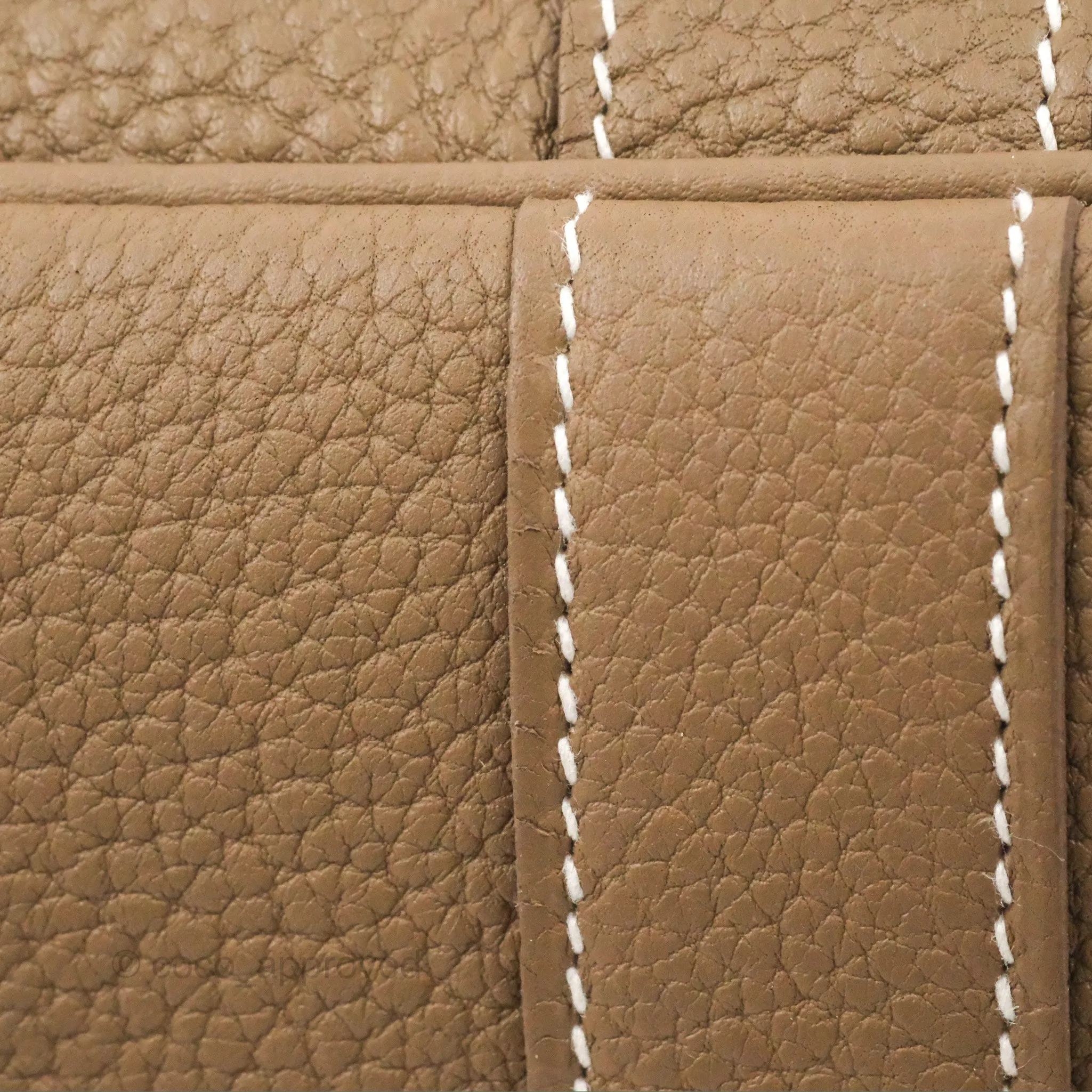 Hermes Garden Party 30 Beton 8L/Etoupe 18 Canvas Negonda With Twilly