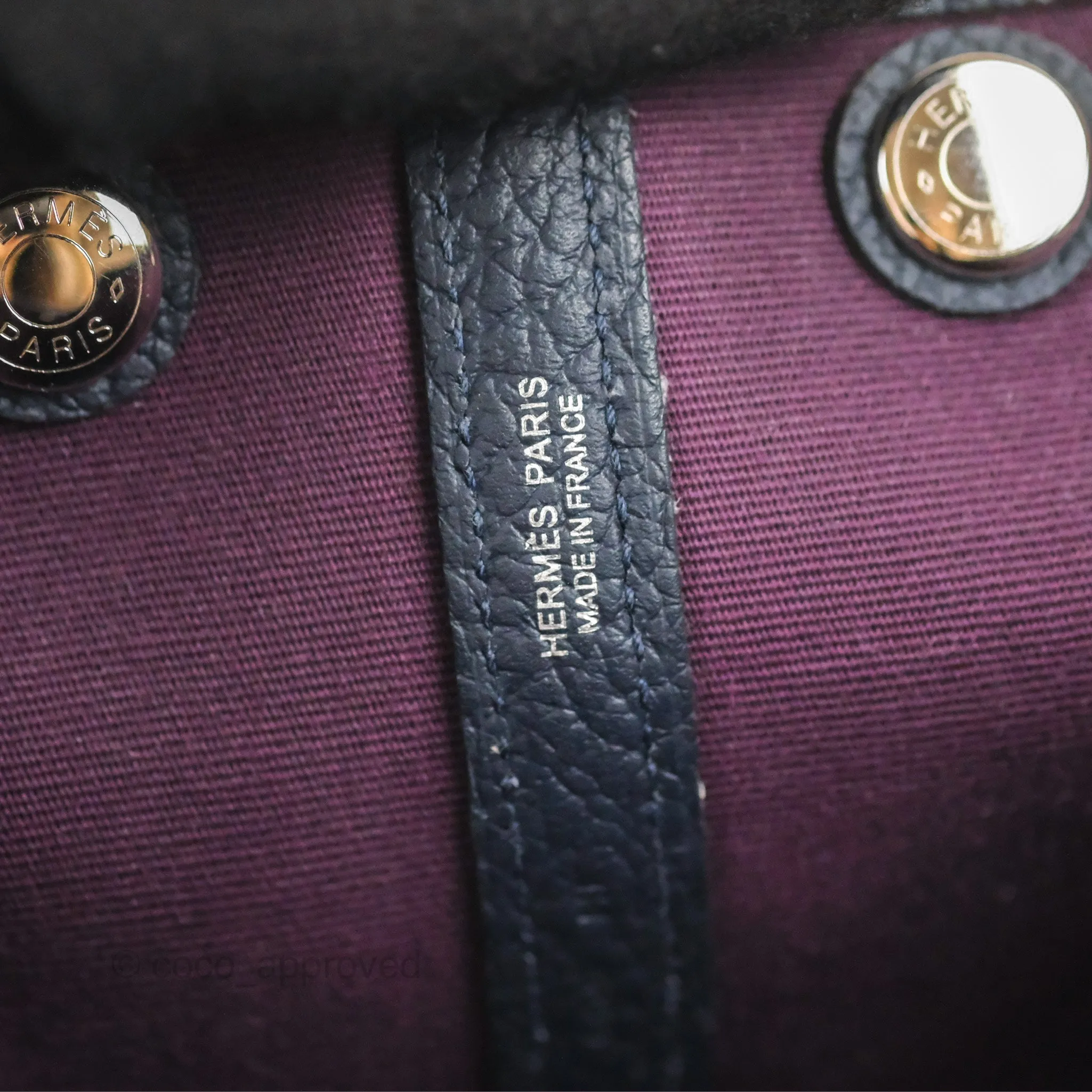 Hermes Garden Party 30 Cassis N5 / Bleu Nuit 2Z Country/Canvas