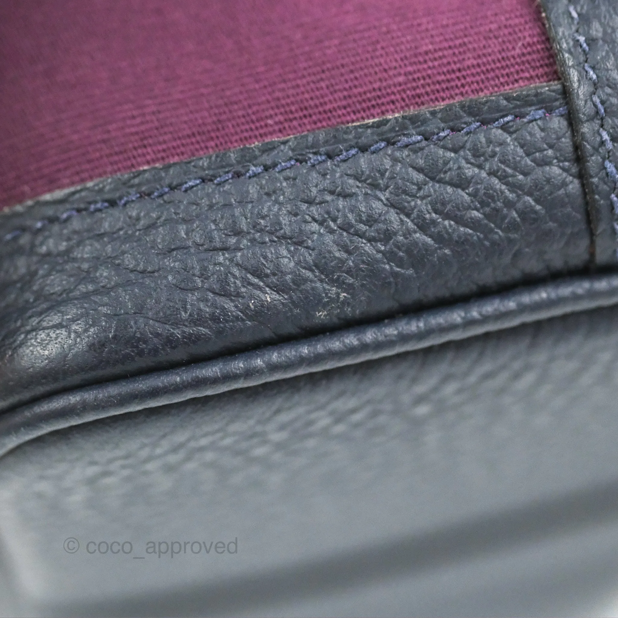 Hermes Garden Party 30 Cassis N5 / Bleu Nuit 2Z Country/Canvas