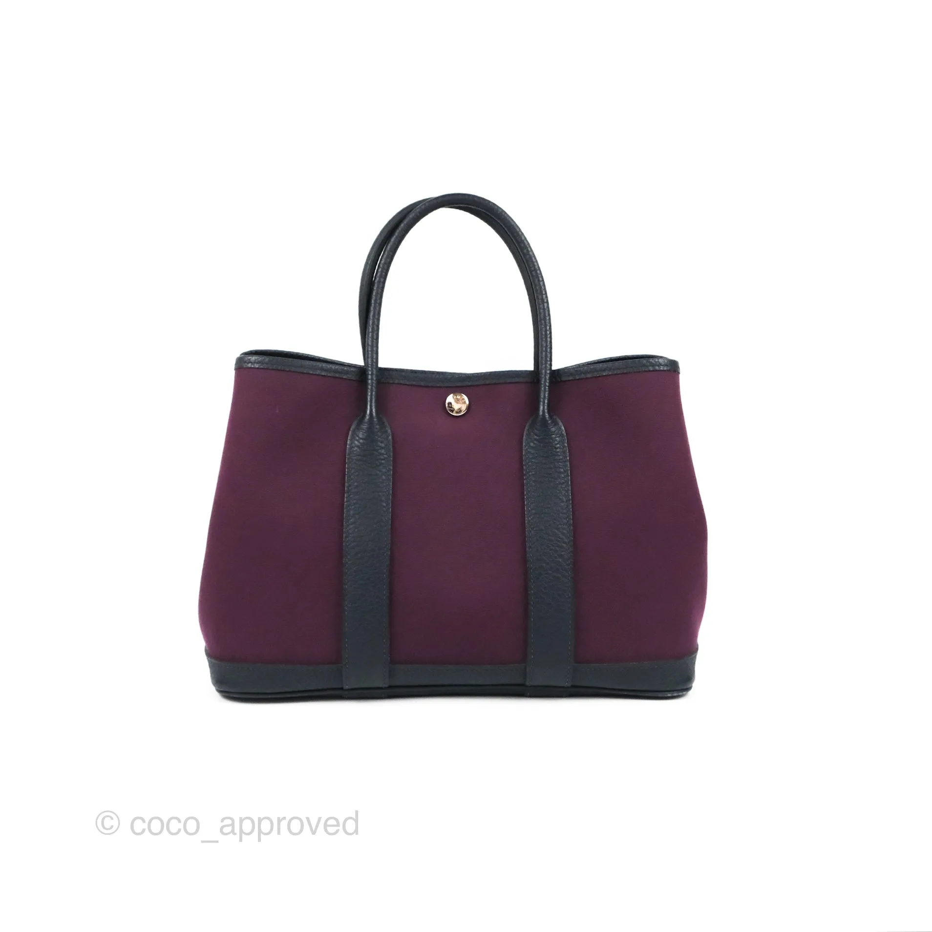 Hermes Garden Party 30 Cassis N5 / Bleu Nuit 2Z Country/Canvas