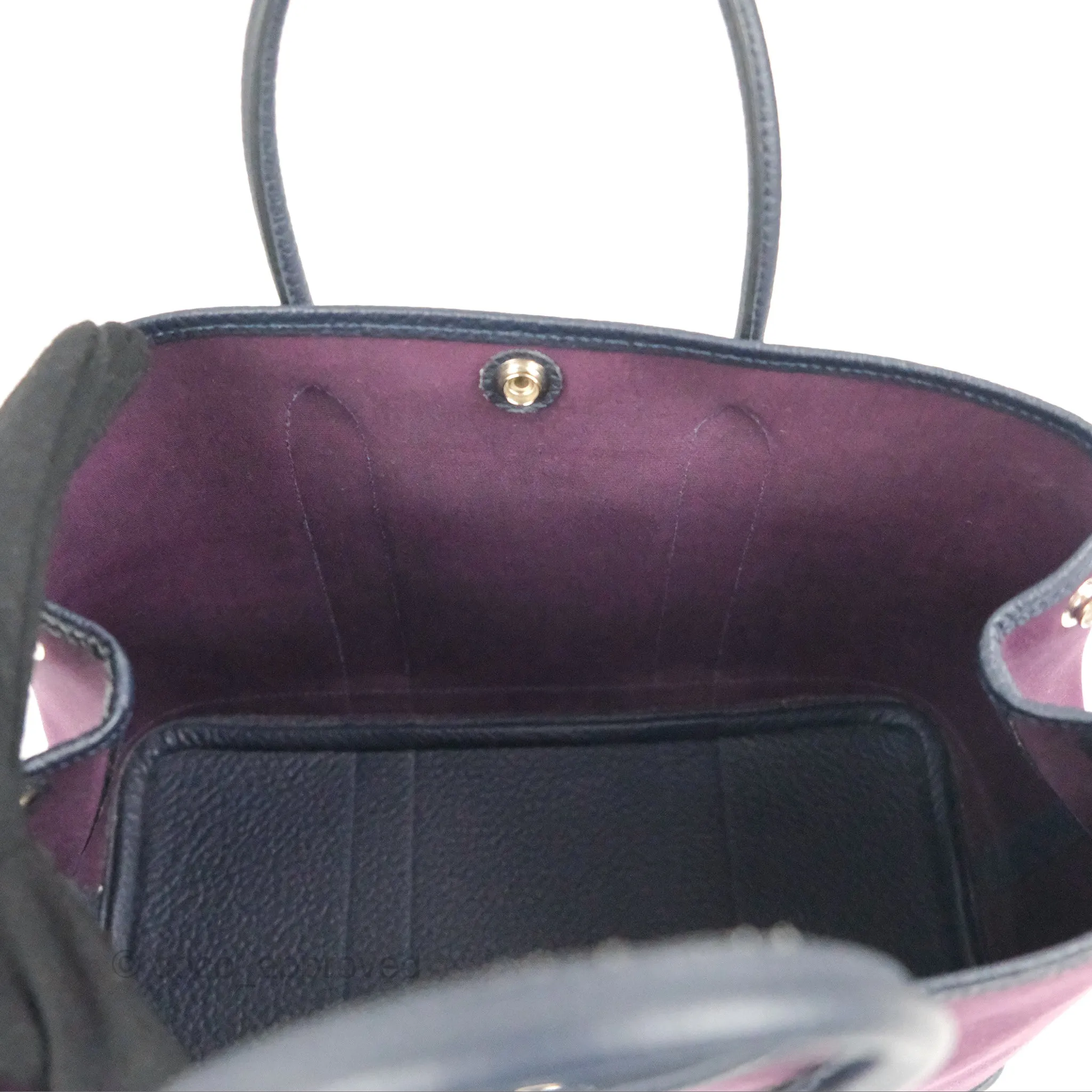 Hermes Garden Party 30 Cassis N5 / Bleu Nuit 2Z Country/Canvas