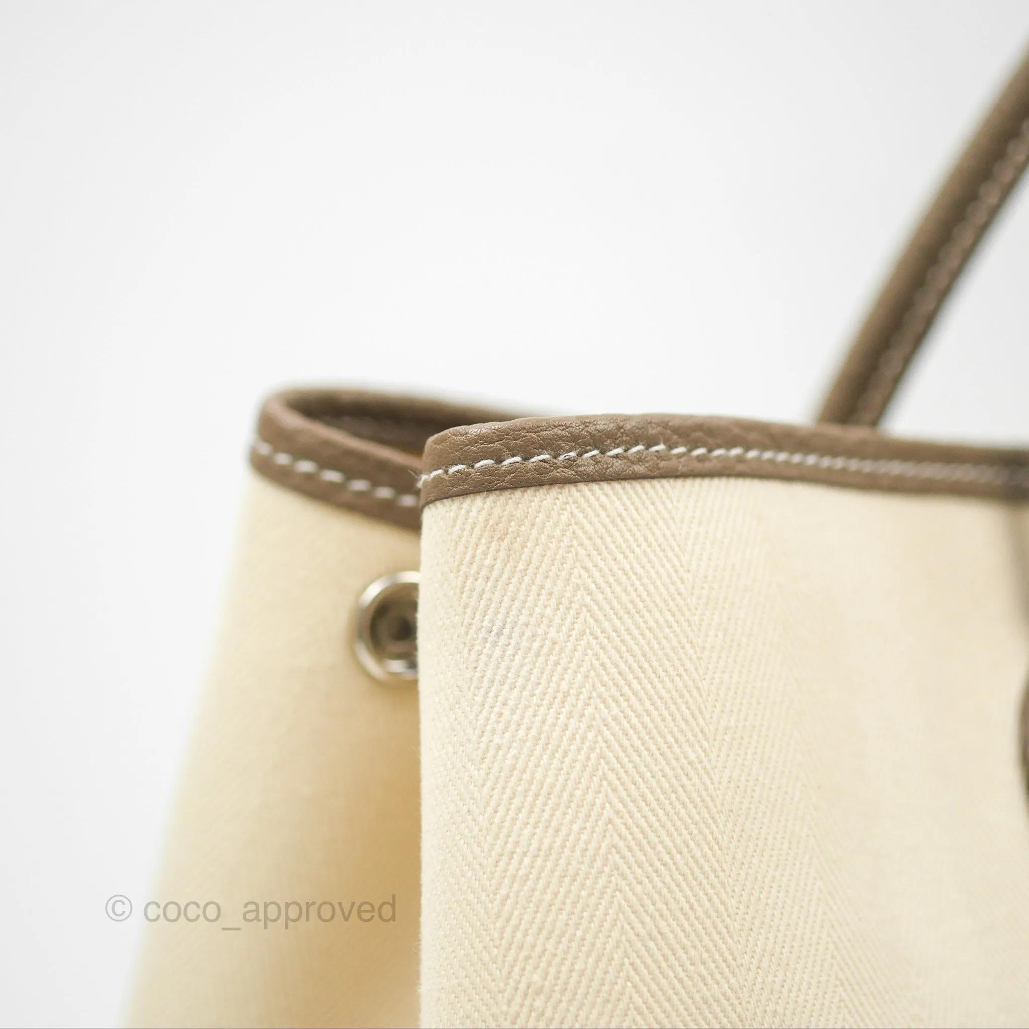 Hermes Garden Party 30 Nata I2 Etoupe 18 Canvas